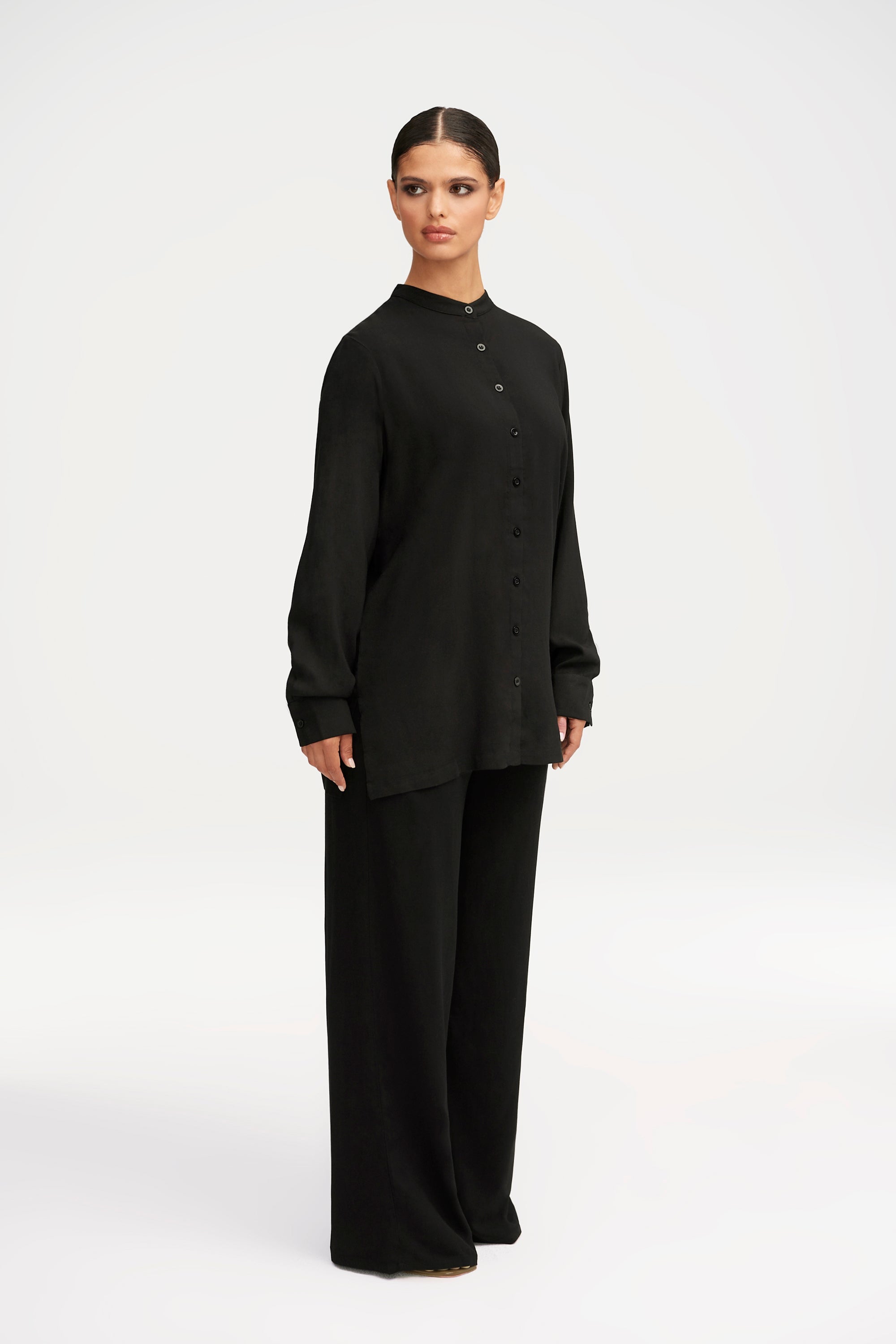 Alina Wide Leg Pants - Black Clothing Veiled 