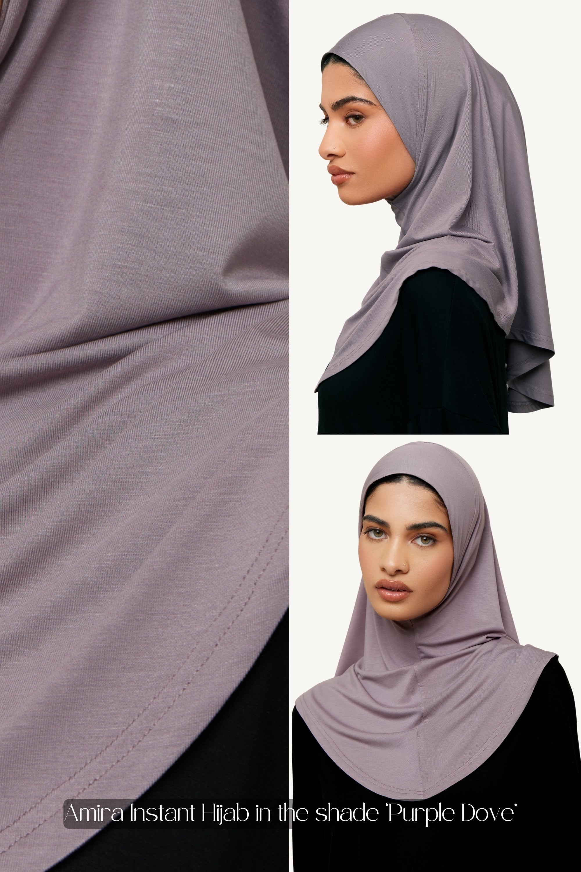 Amira Bamboo Jersey Instant Hijab - Black Hijabs Veiled 