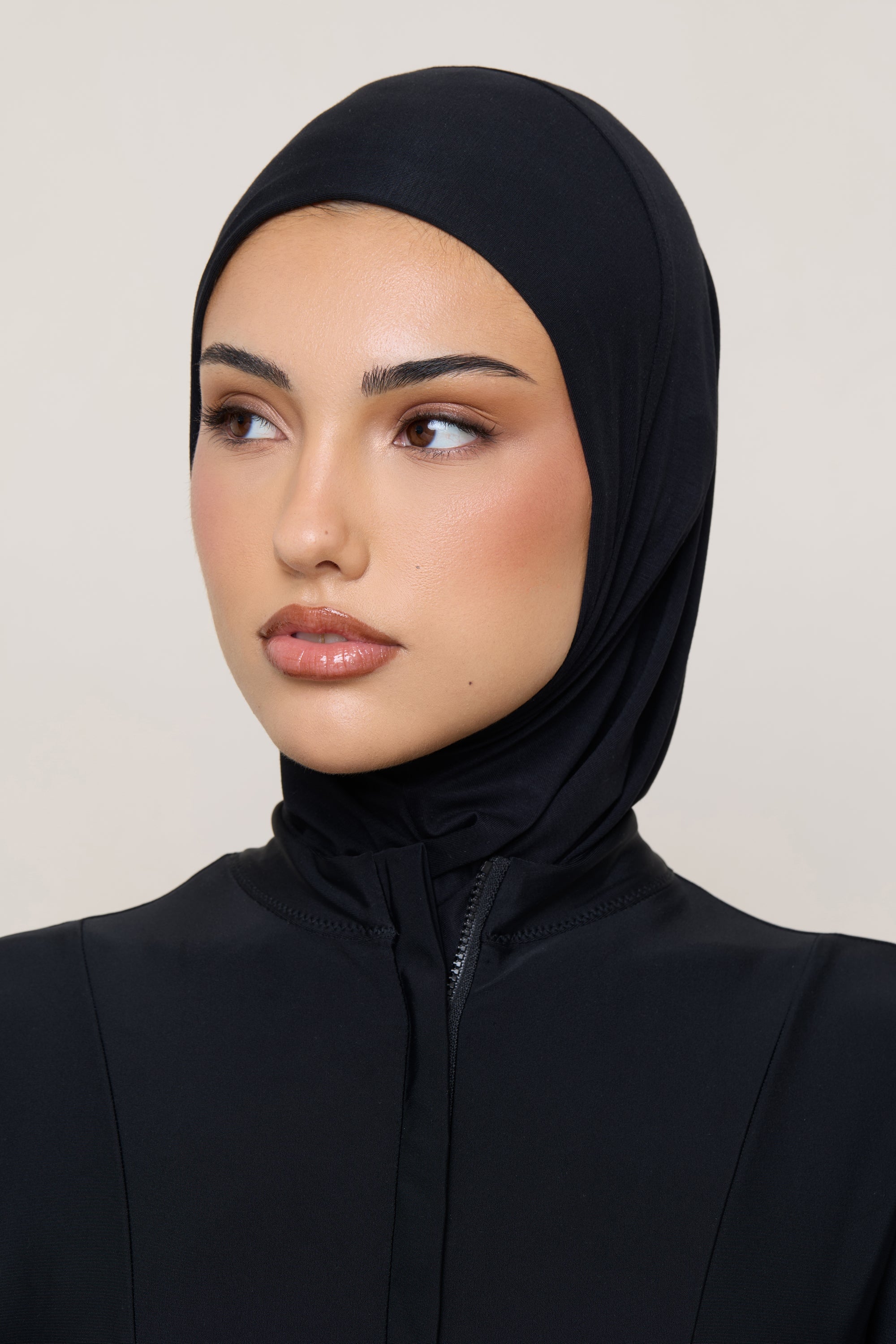 Amira Bamboo Jersey Instant Hijab - Black Hijabs Veiled 