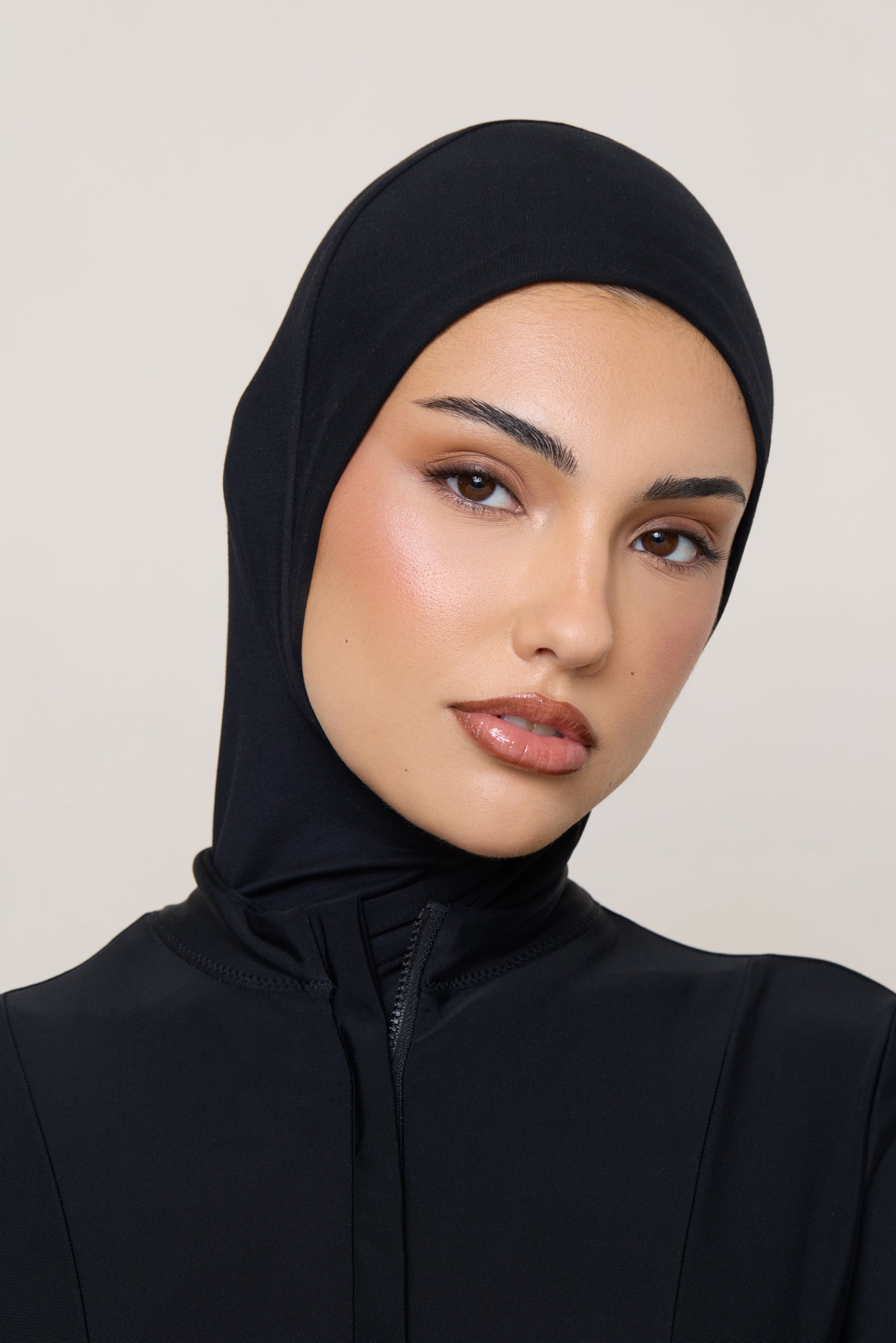 Amira Bamboo Jersey Instant Hijab - Black Hijabs Veiled 