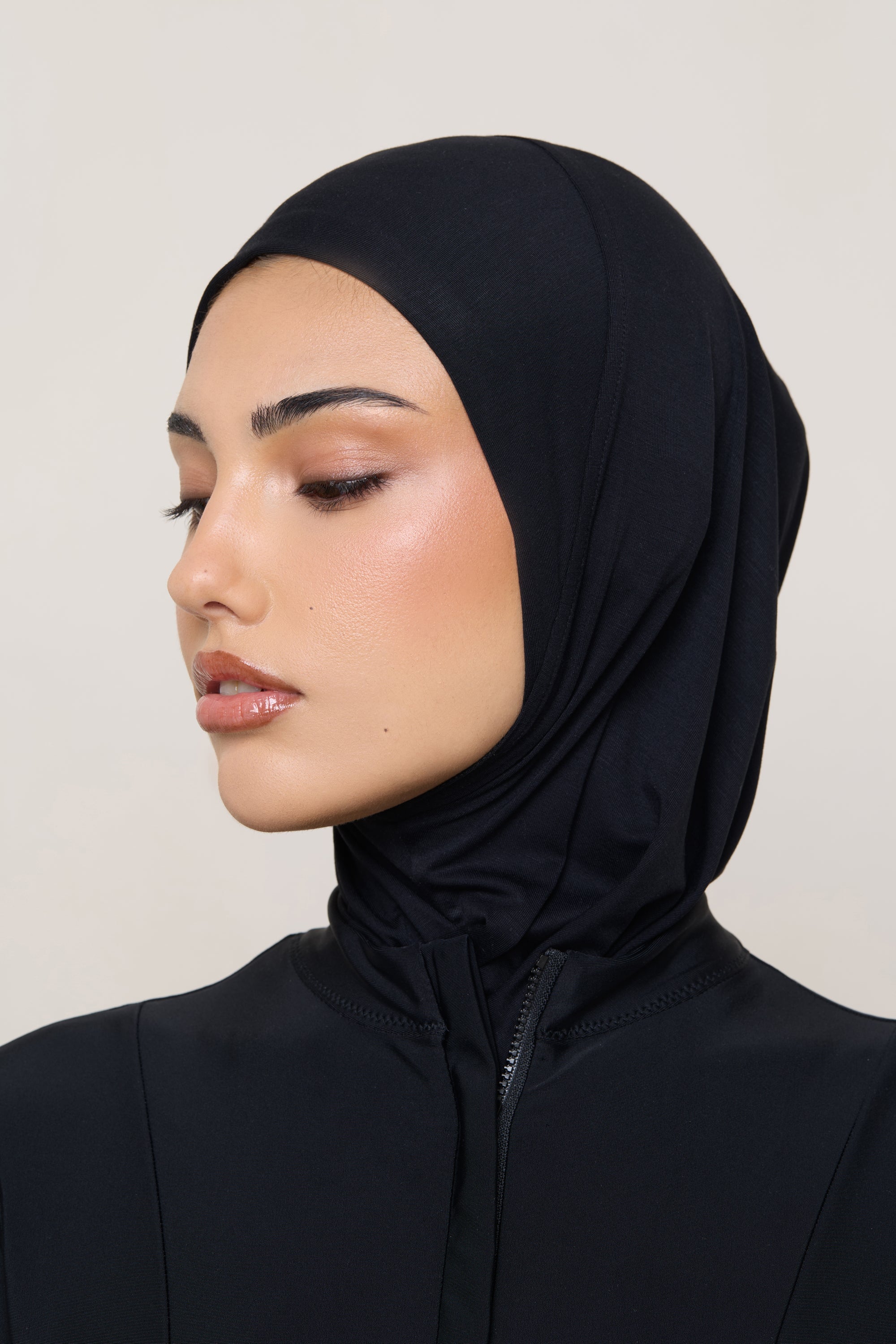 Amira Bamboo Jersey Instant Hijab - Black Hijabs Veiled 