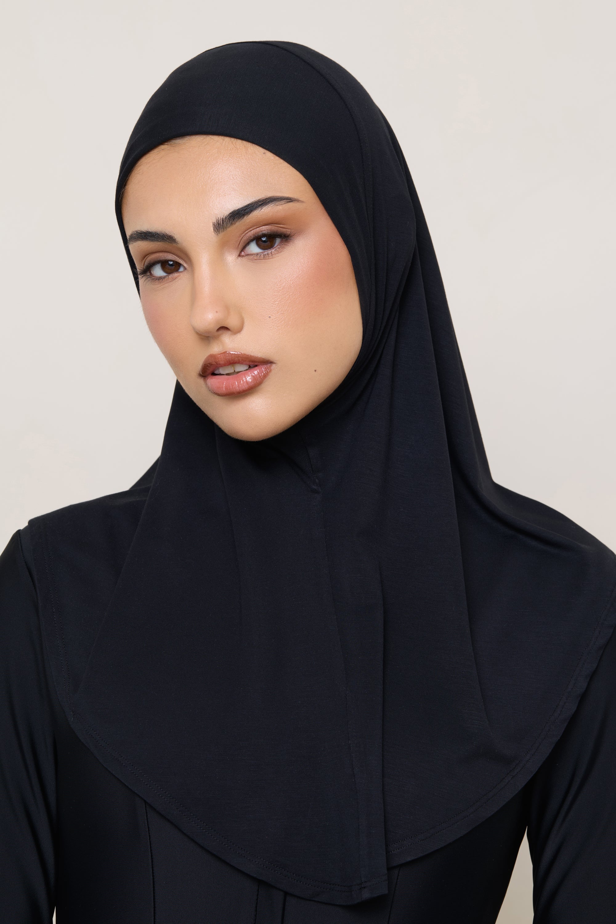 Veiled Amira Bamboo Jersey Instant Hijab in Black