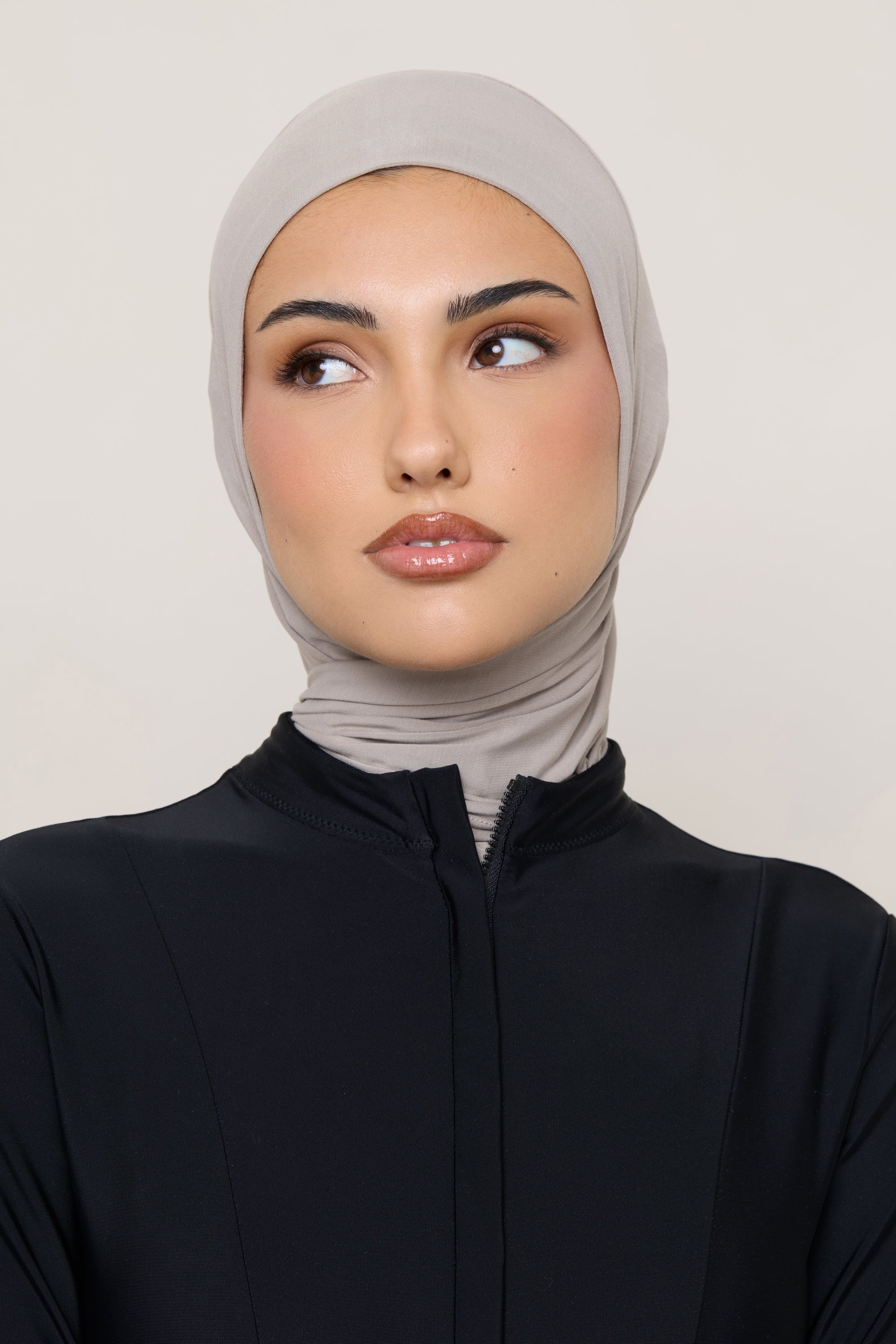Amira Bamboo Jersey Instant Hijab - Mink Hijabs Veiled 