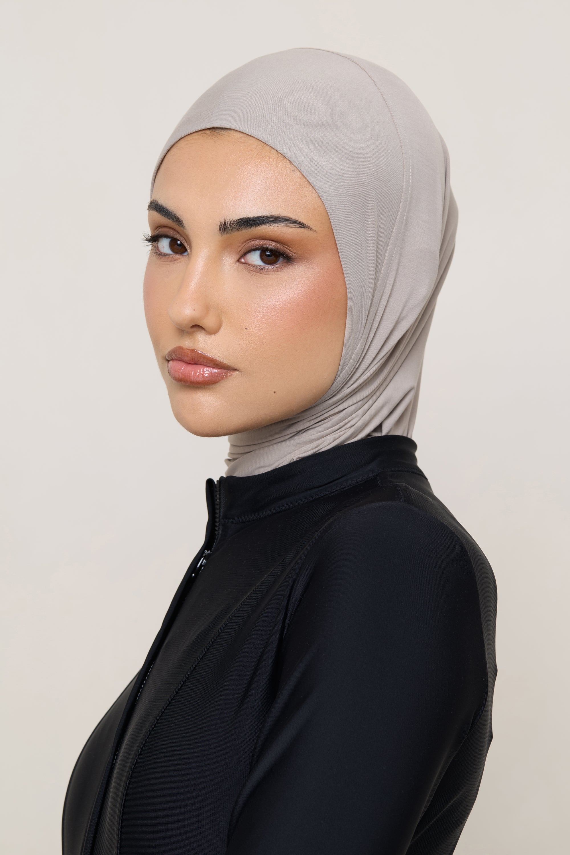 Amira Bamboo Jersey Instant Hijab - Mink Hijabs Veiled 
