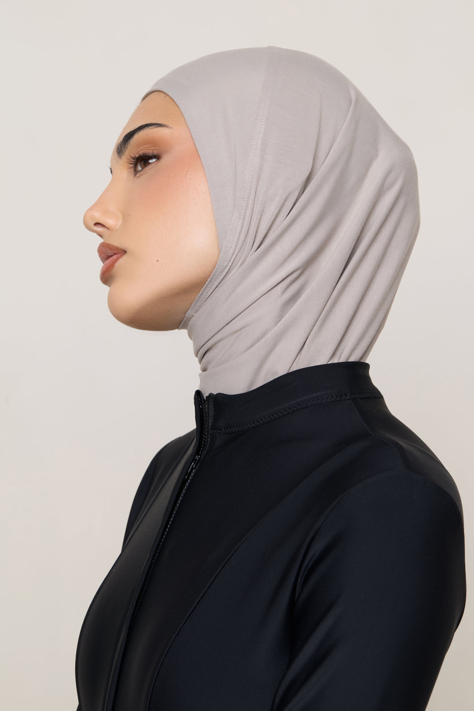 Amira Bamboo Jersey Instant Hijab - Mink Hijabs Veiled 