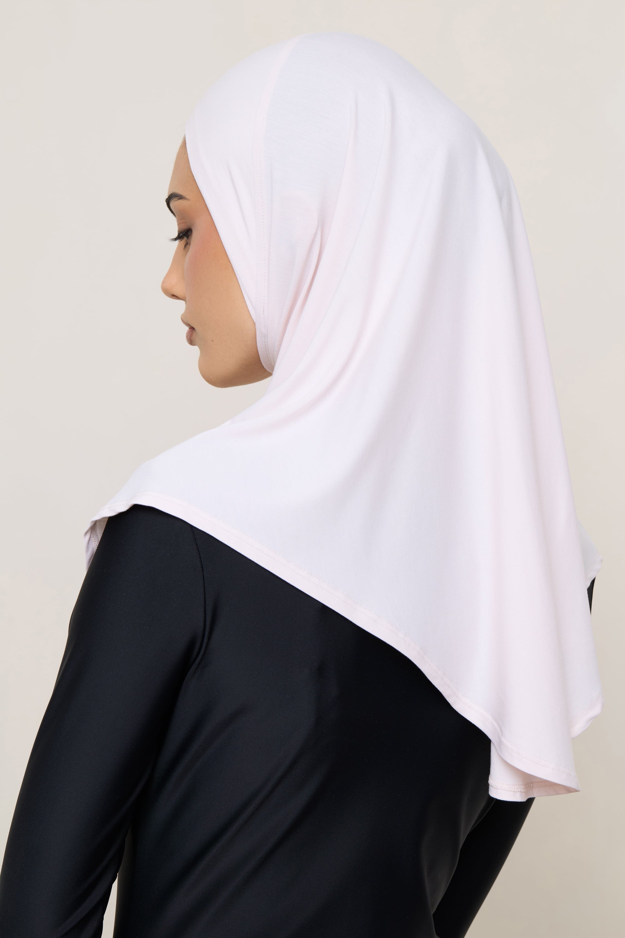 Amira Bamboo Jersey Instant Hijab - Petal Pink Hijabs Veiled 