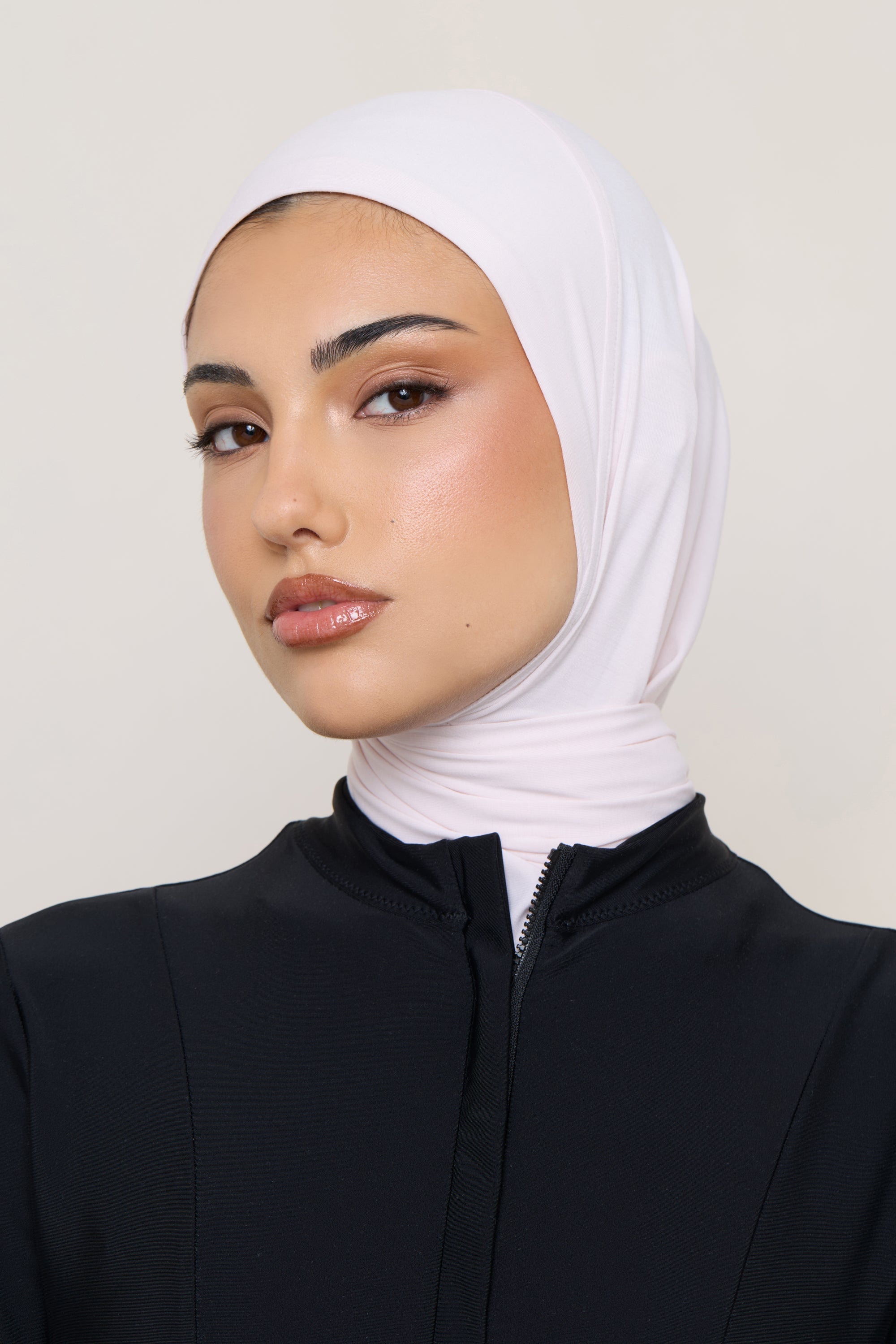 Amira Bamboo Jersey Instant Hijab - Petal Pink Hijabs Veiled 