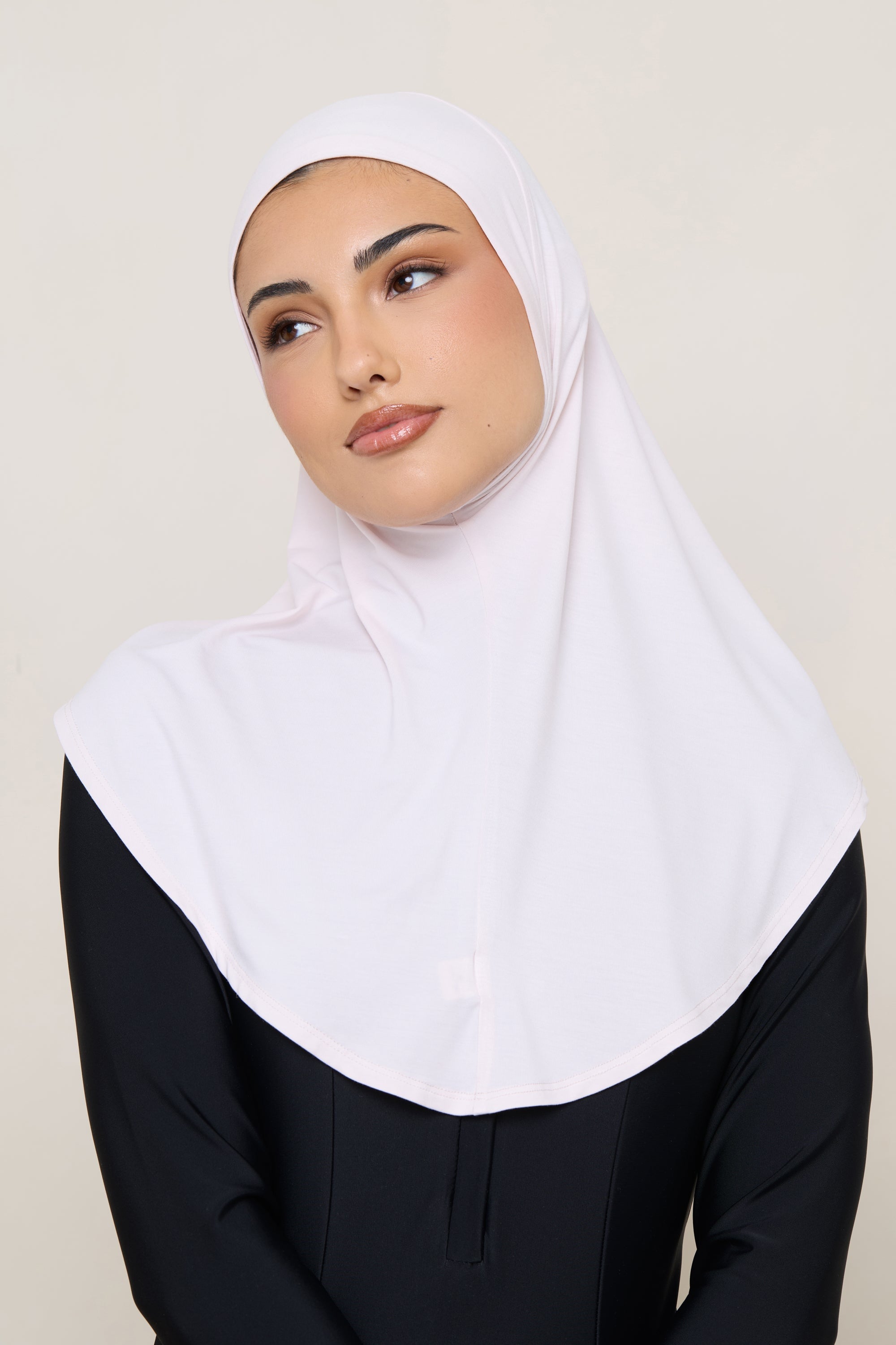 Amira Bamboo Jersey Instant Hijab - Petal Pink Hijabs Veiled 