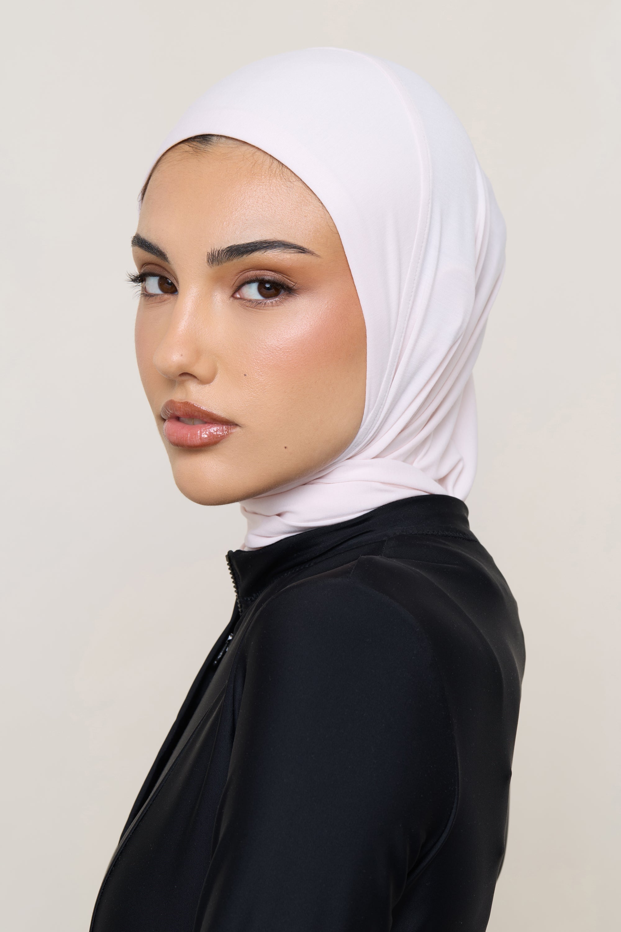 Amira Bamboo Jersey Instant Hijab - Petal Pink Hijabs Veiled 