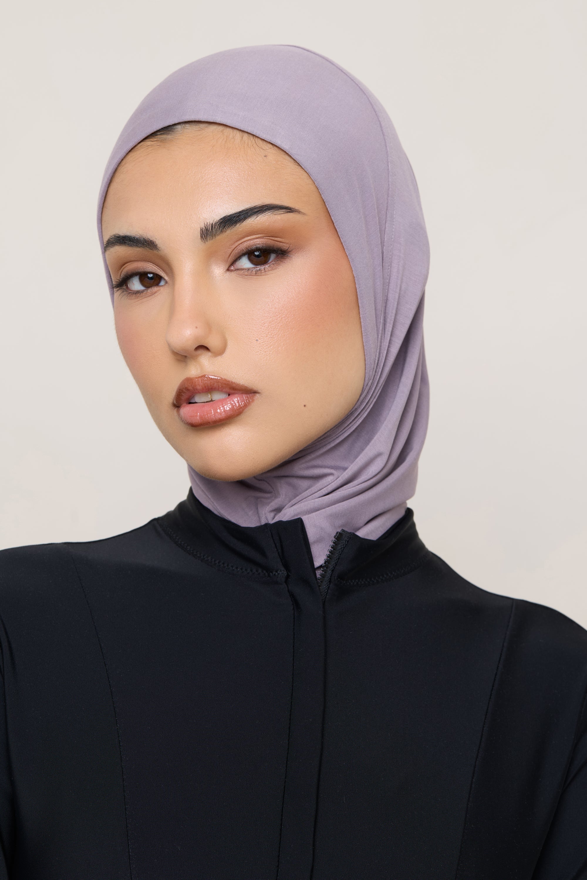 Amira Bamboo Jersey Instant Hijab - Purple Dove Hijabs Veiled 