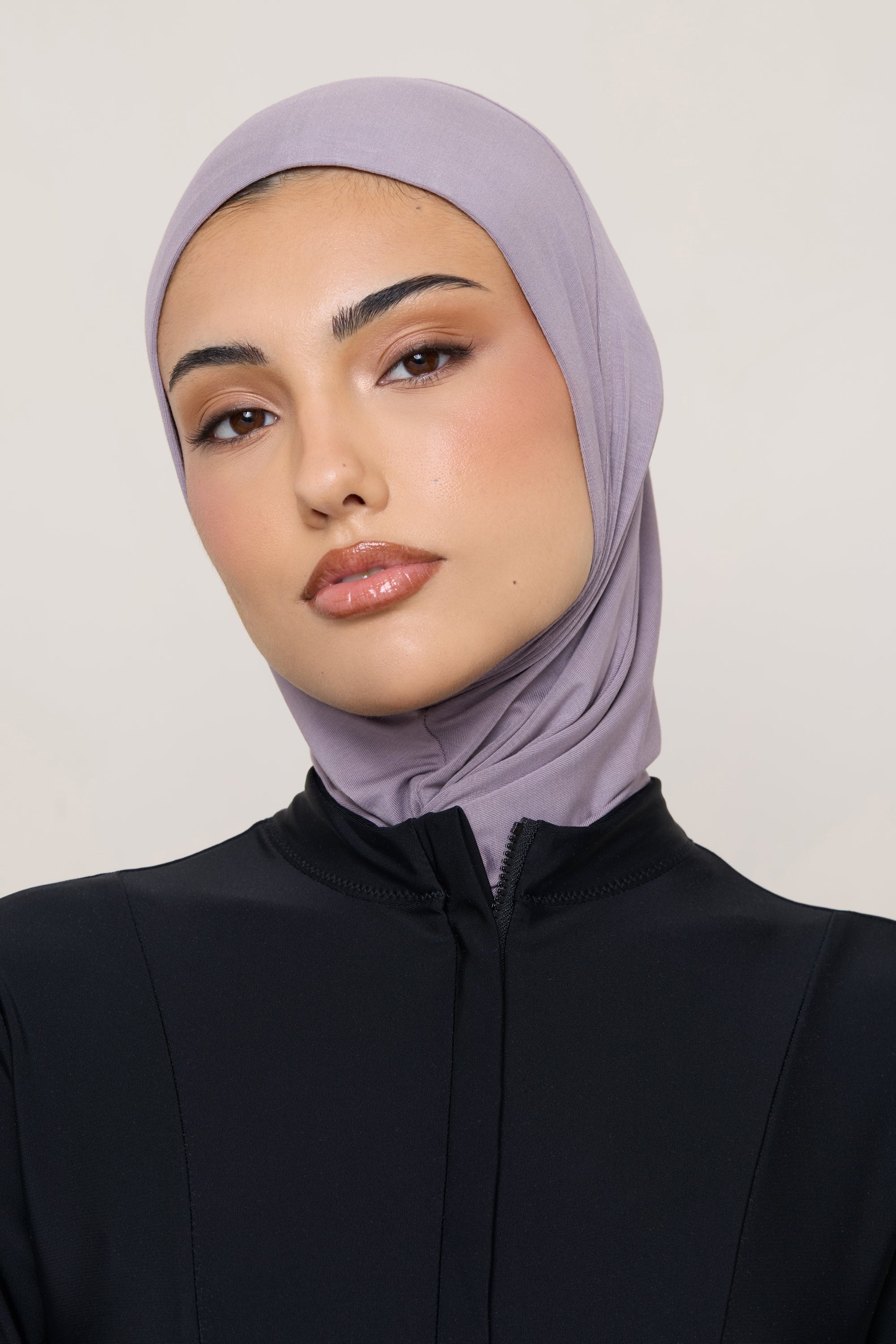Amira Bamboo Jersey Instant Hijab - Purple Dove Hijabs Veiled 