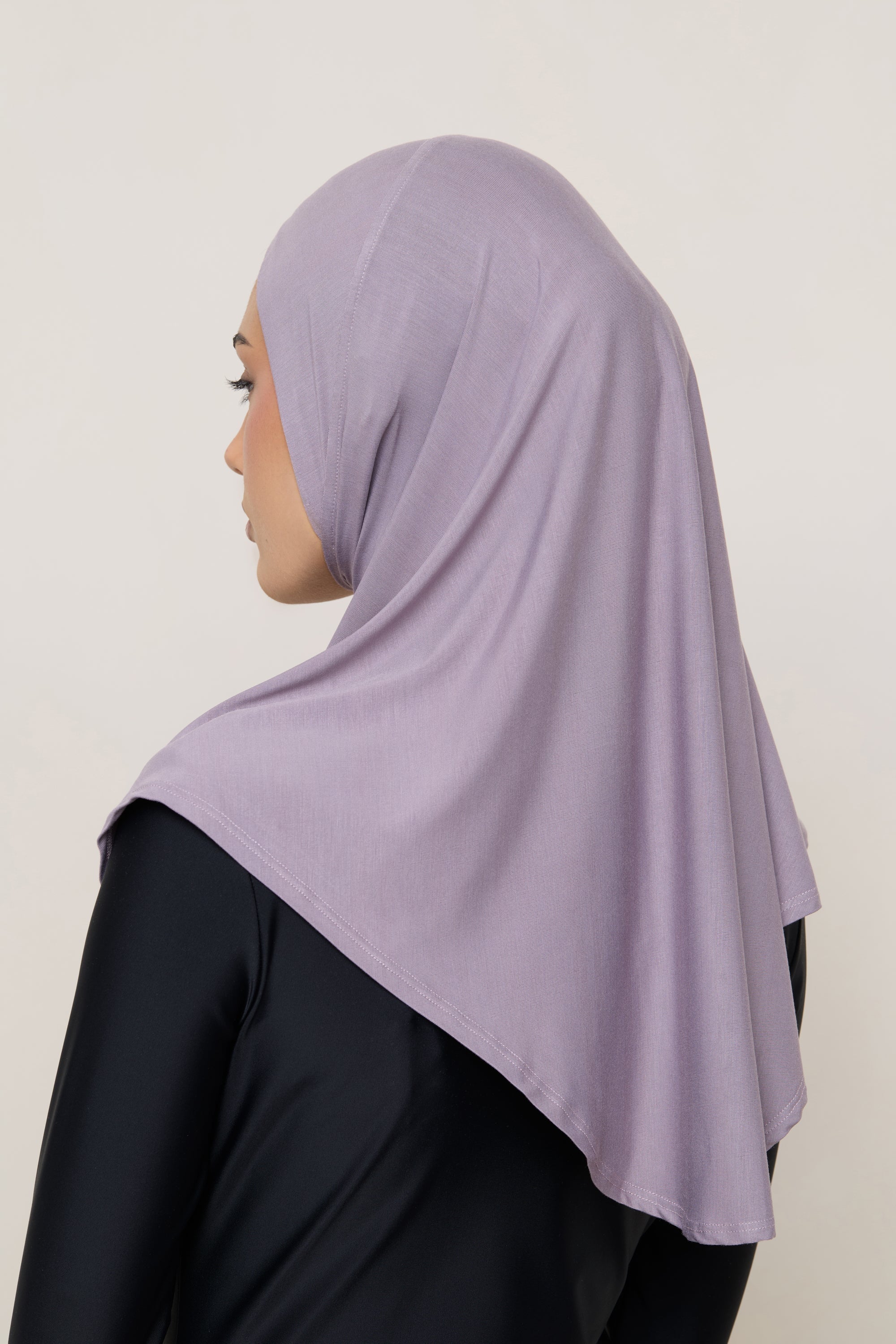 Amira Bamboo Jersey Instant Hijab - Purple Dove Hijabs Veiled 