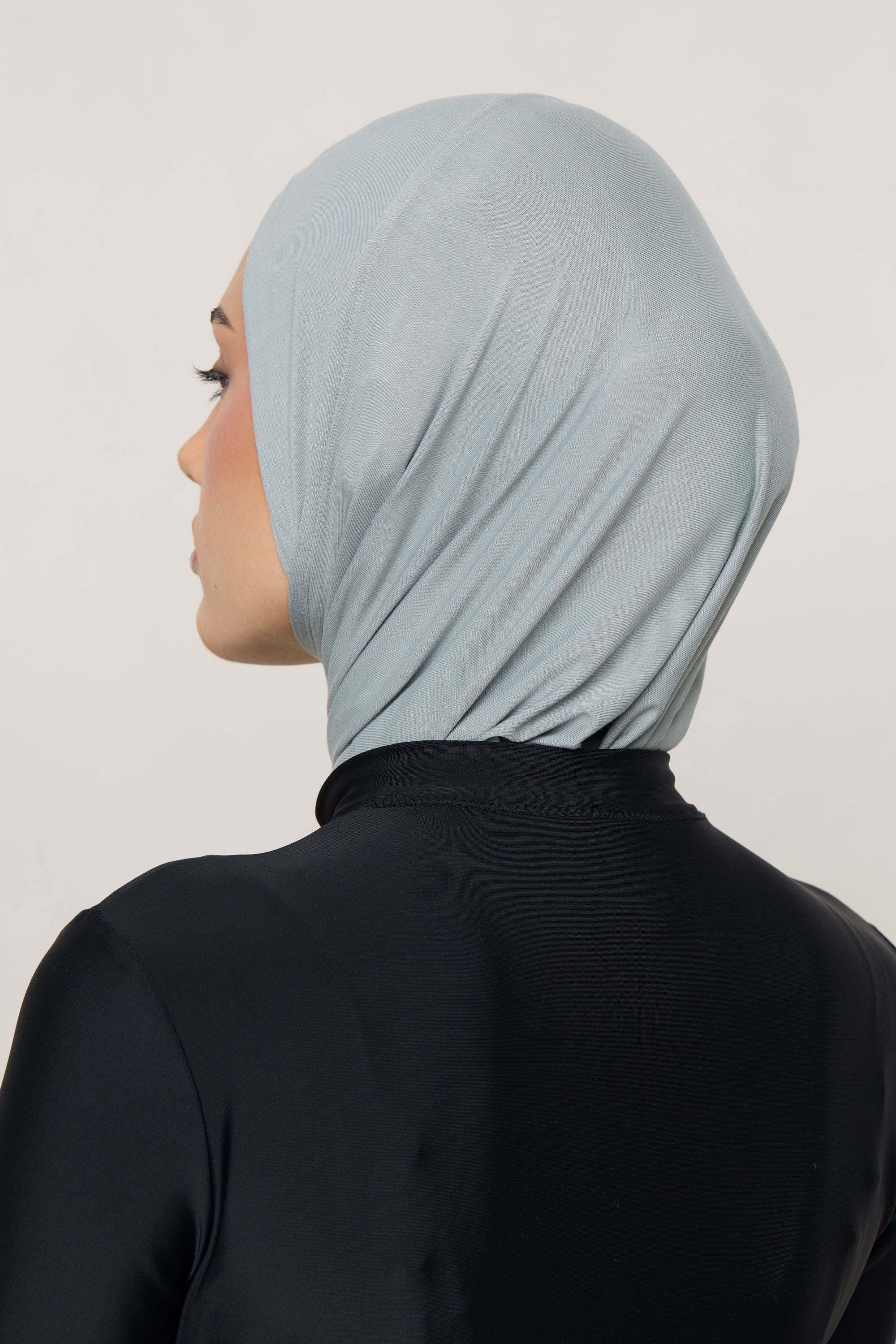 Amira Bamboo Jersey Instant Hijab - Sage Hijabs Veiled 