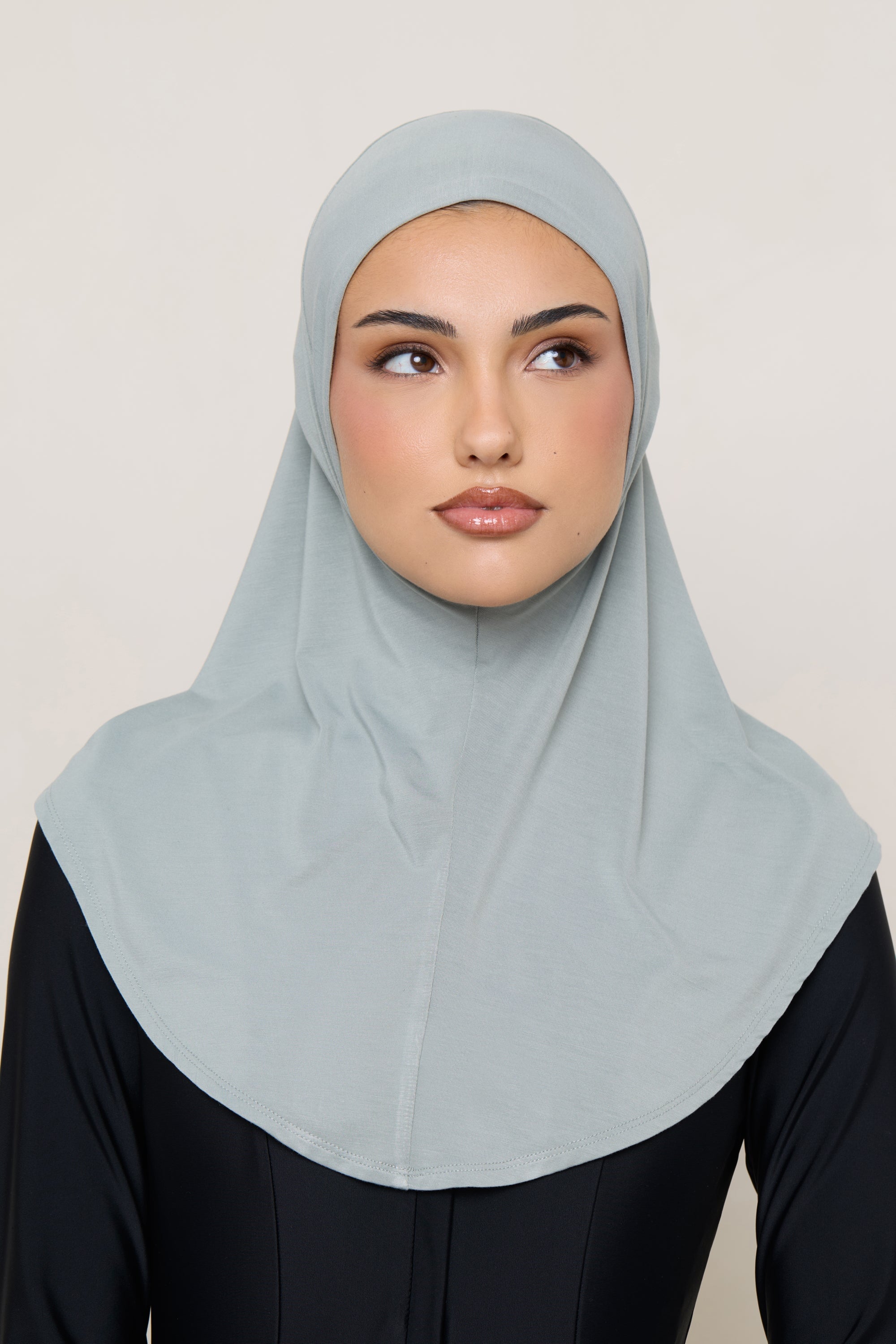 Amira Bamboo Jersey Instant Hijab - Sage Hijabs Veiled 