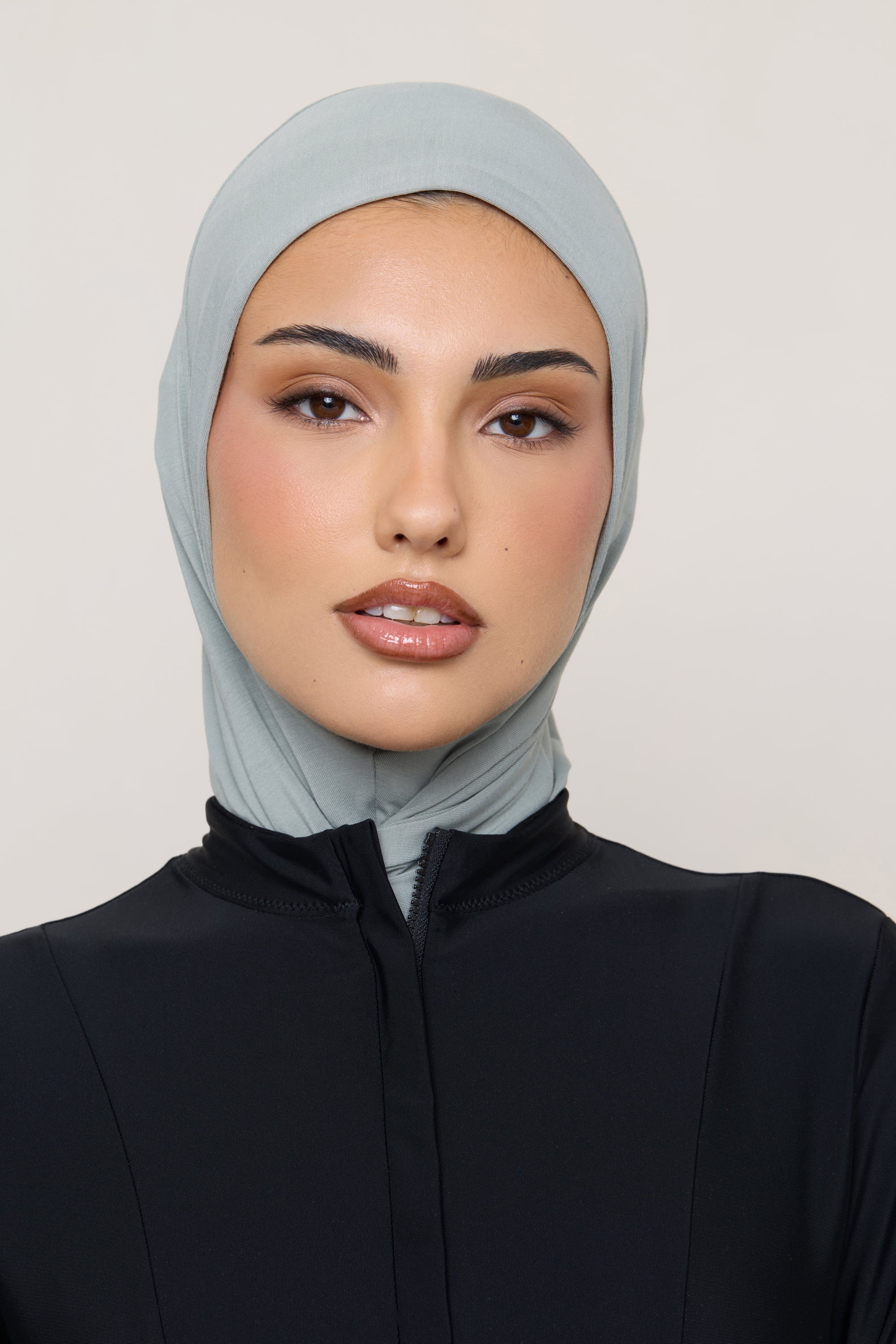 Amira Bamboo Jersey Instant Hijab - Sage Hijabs Veiled 