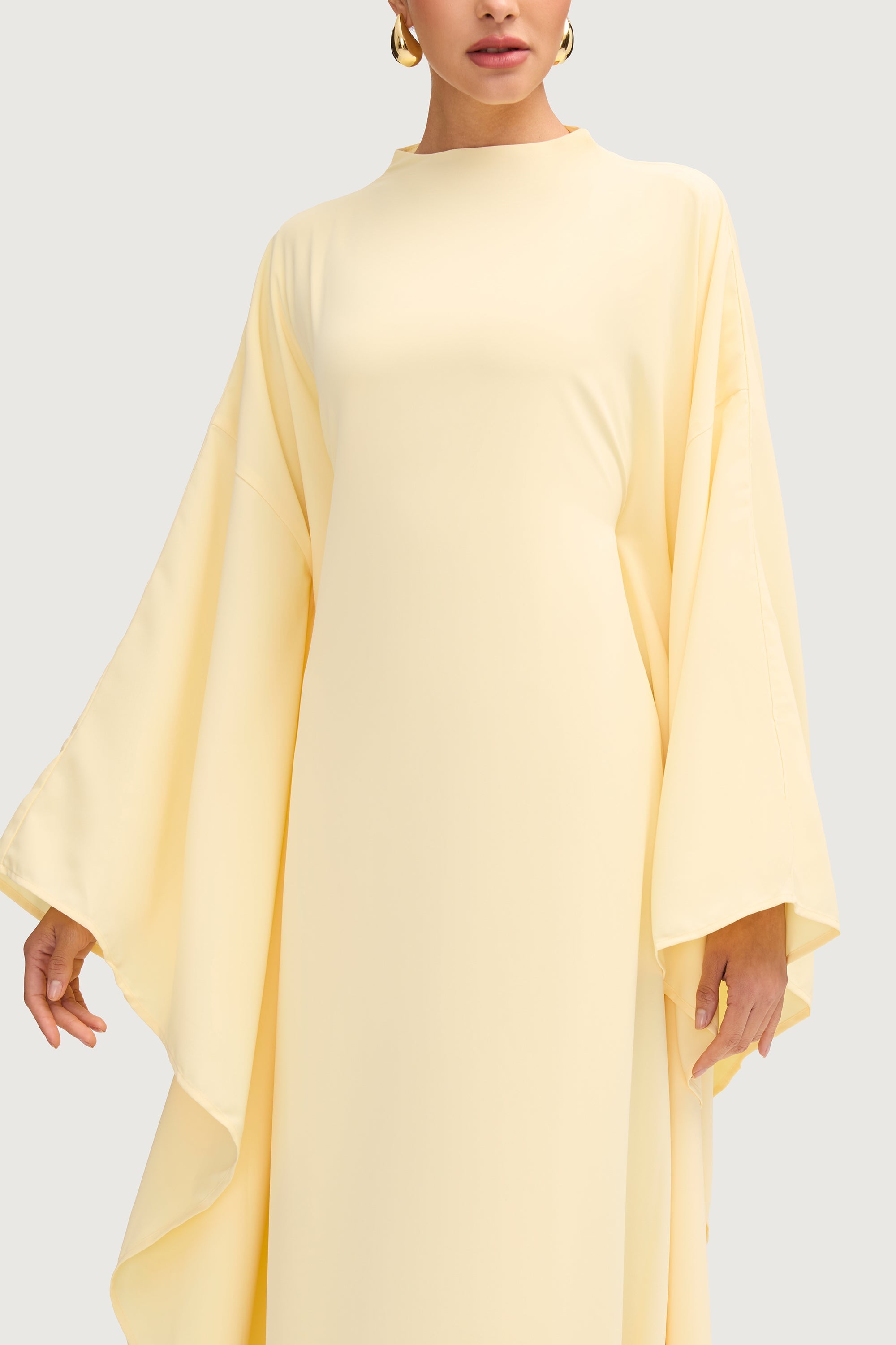 Amira Butterfly Inner Tie Abaya - Limon Abayas Veiled 