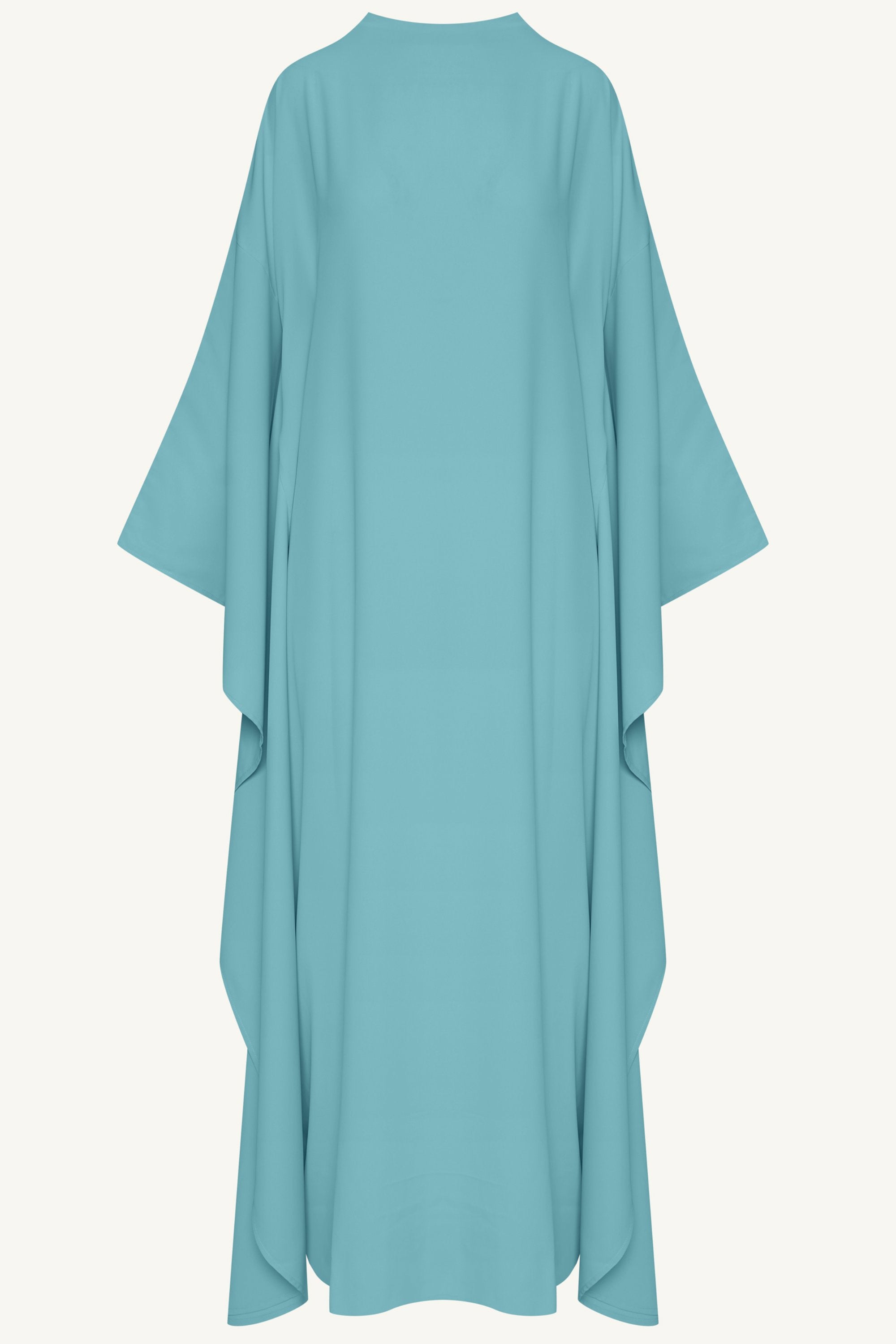 Amira Butterfly Inner Tie Abaya - Mosaic Blue Abayas Veiled 