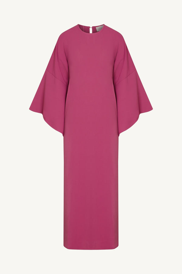 Amira Inner Tie Butterfly Kaftan Dress (Girls) - Sunset Pink Abayas Veiled 