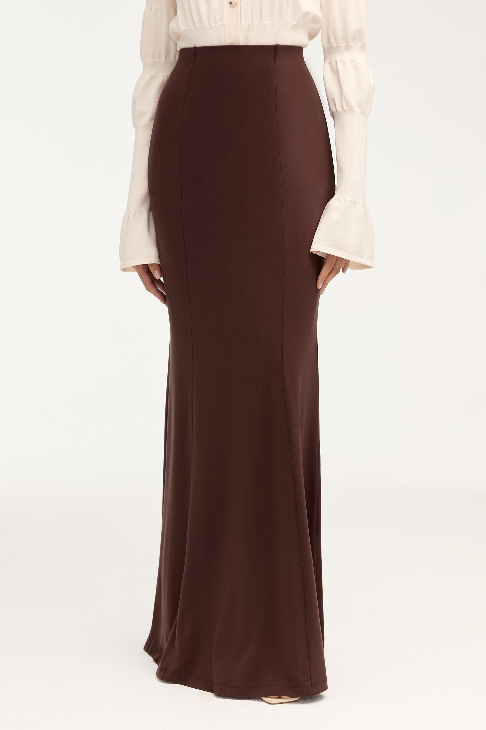 Andrea Jersey Maxi Skirt - Espresso Clothing Veiled 