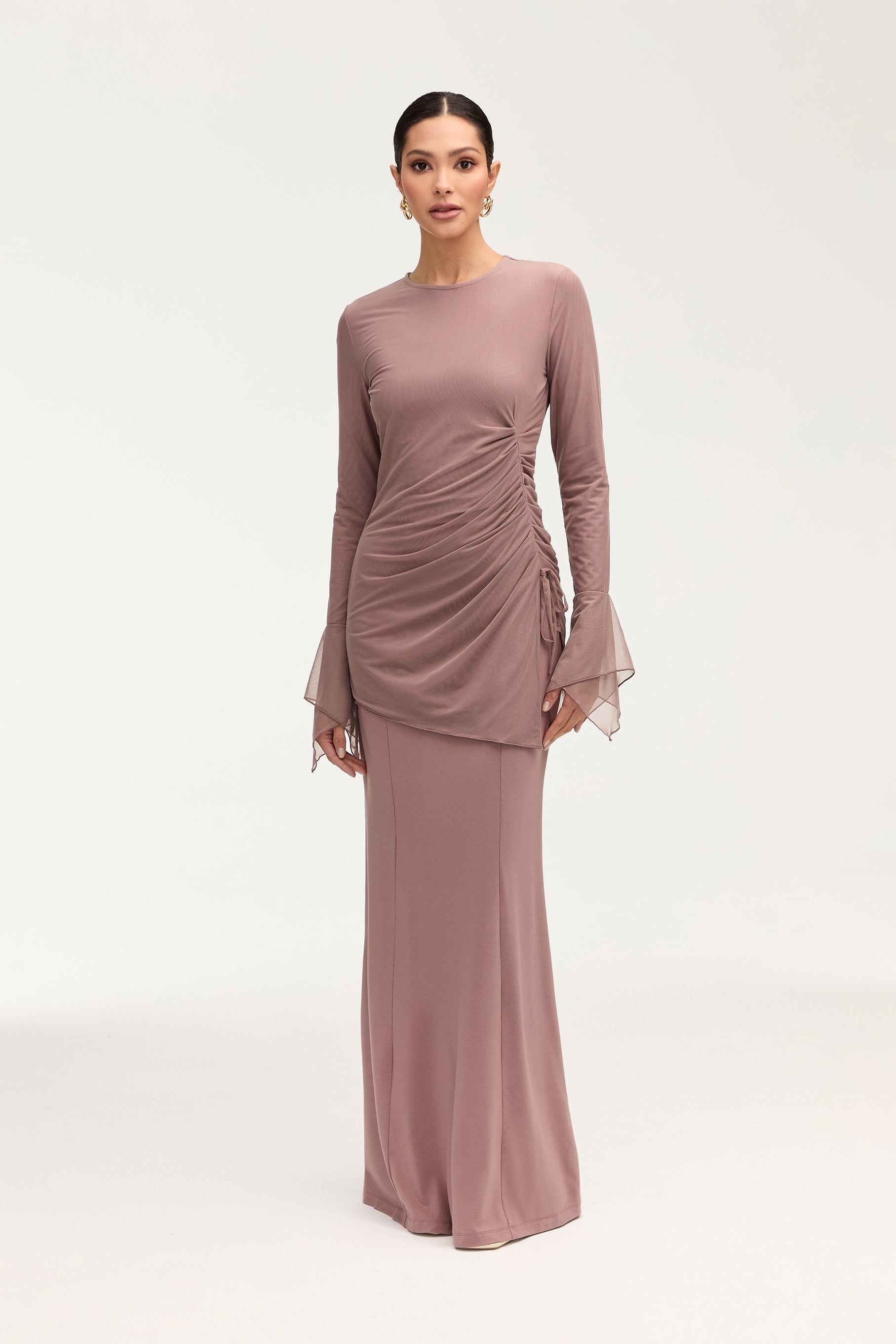 Andrea Jersey Maxi Skirt - Twilight Mauve Clothing Veiled 