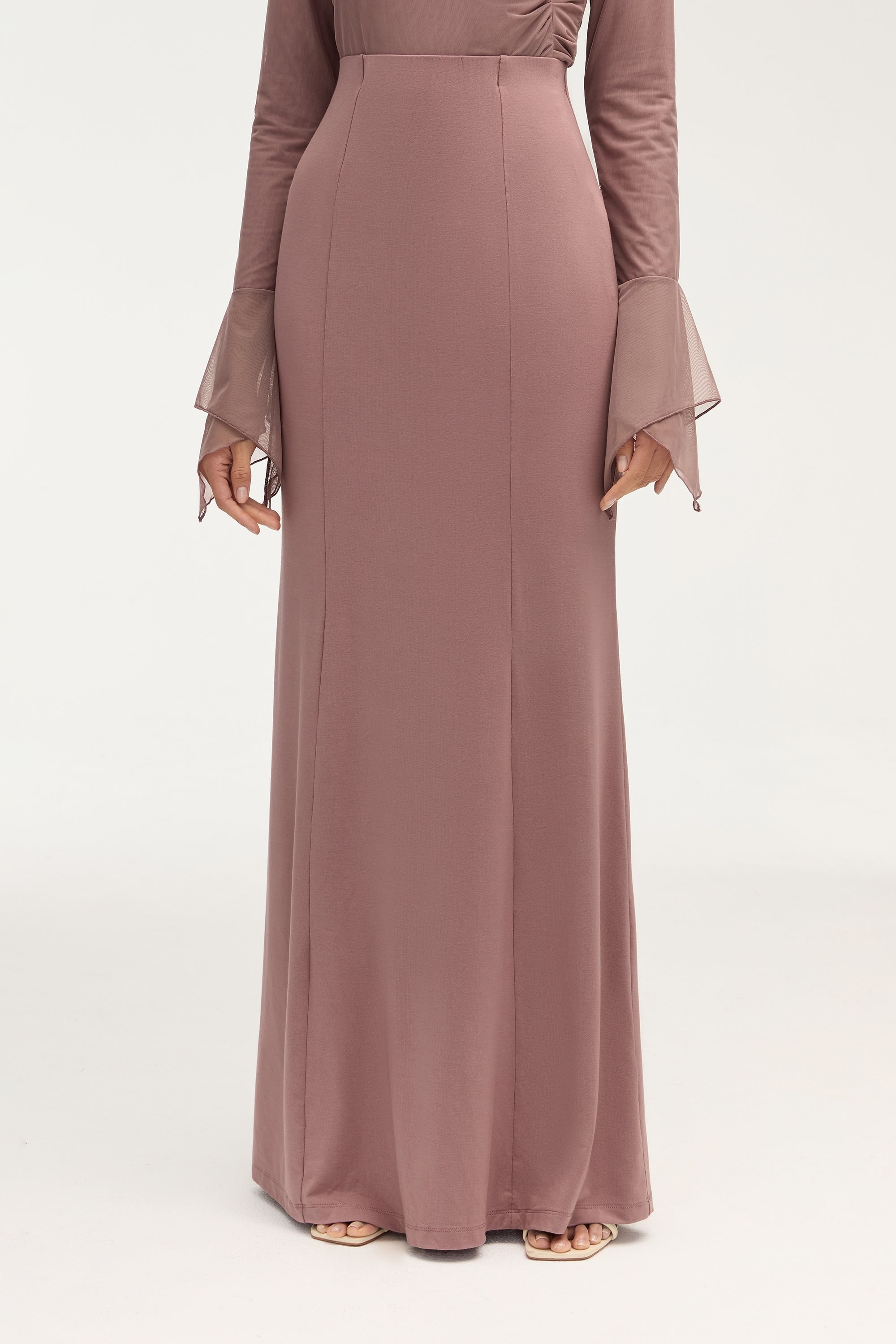 Andrea Jersey Maxi Skirt - Twilight Mauve Clothing Veiled 