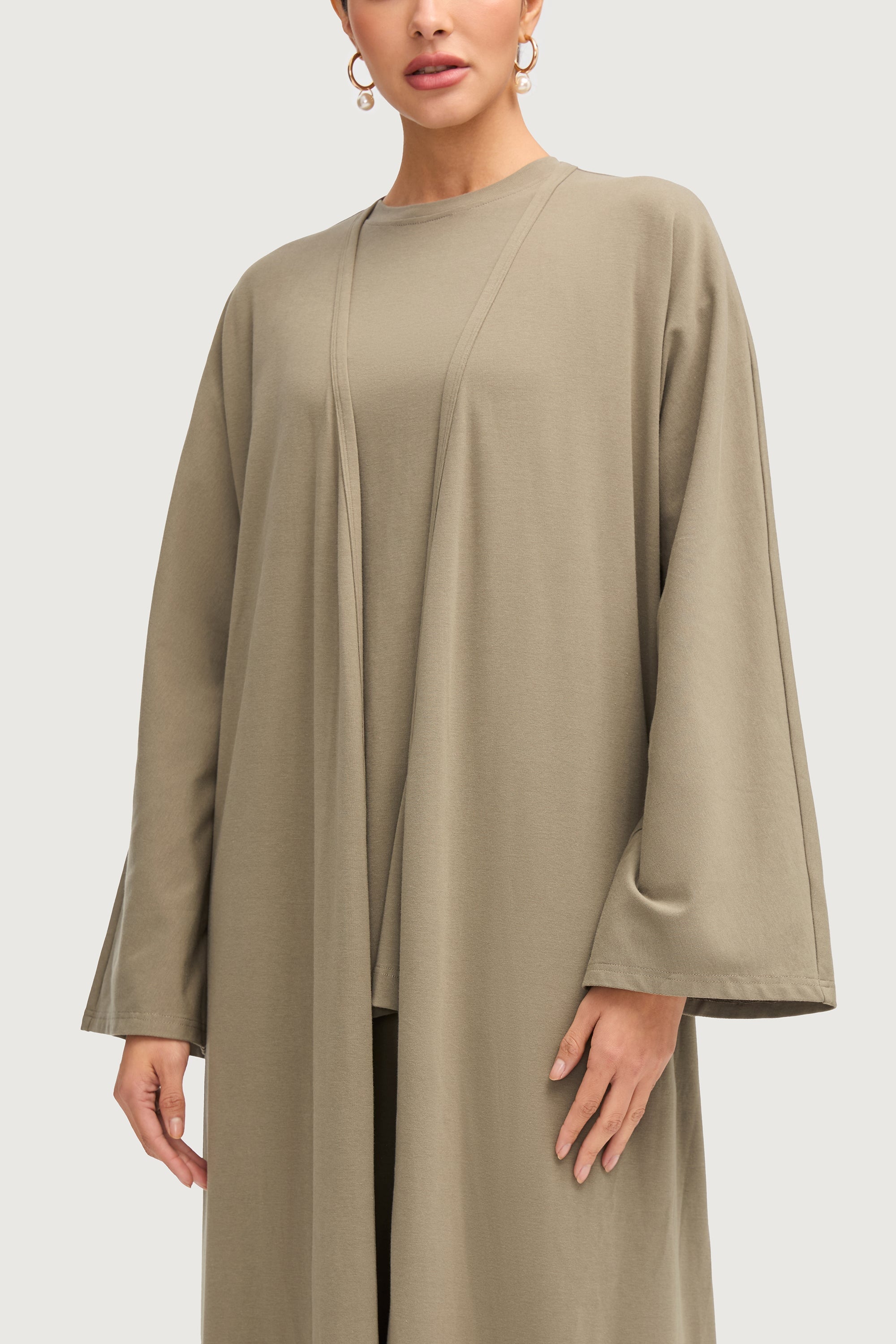 Aria Ribbed Everyday Maxi Cardigan - Sage Jackets Veiled Collection 