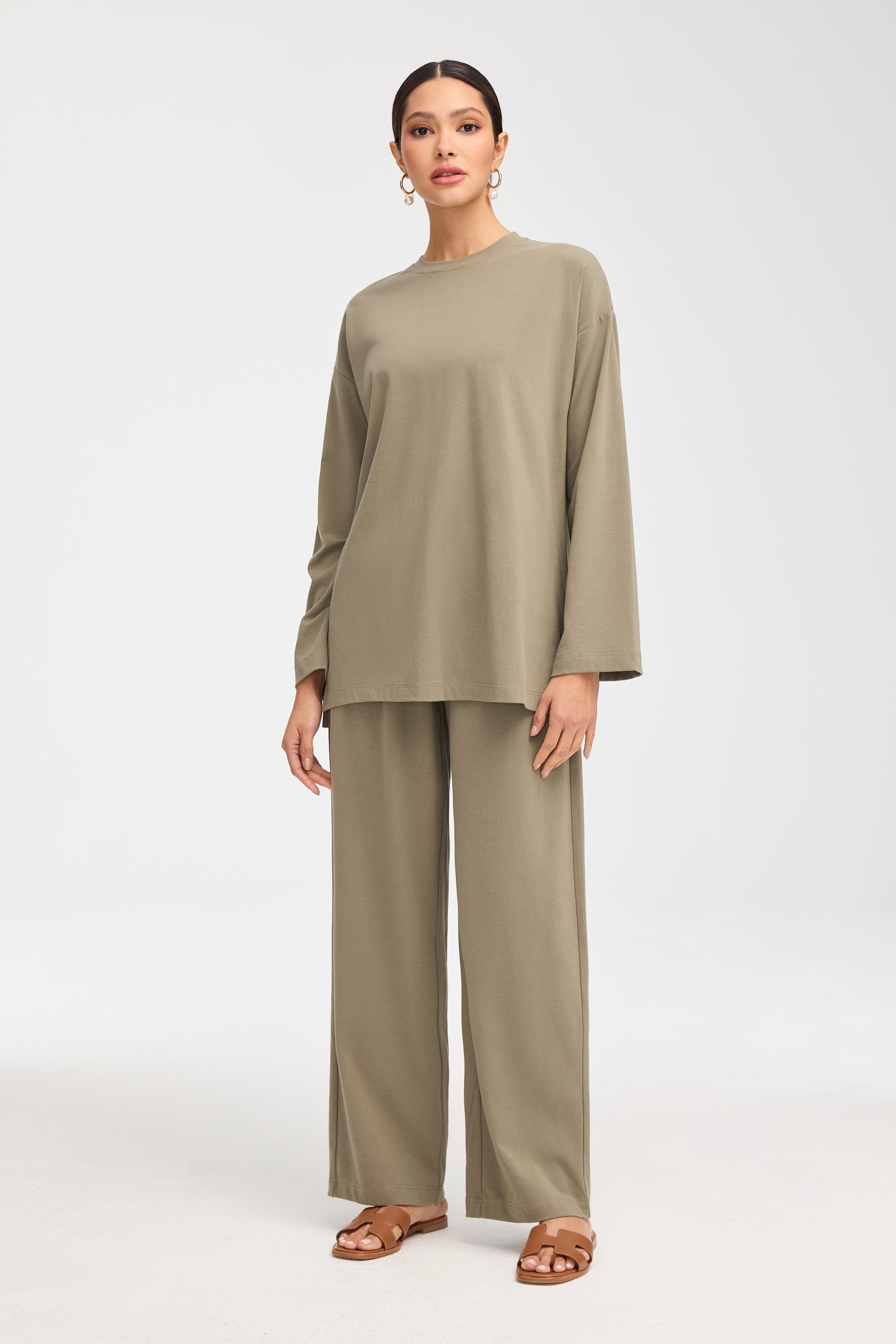 Aria Ribbed Everyday Top - Sage Tops Veiled Collection 