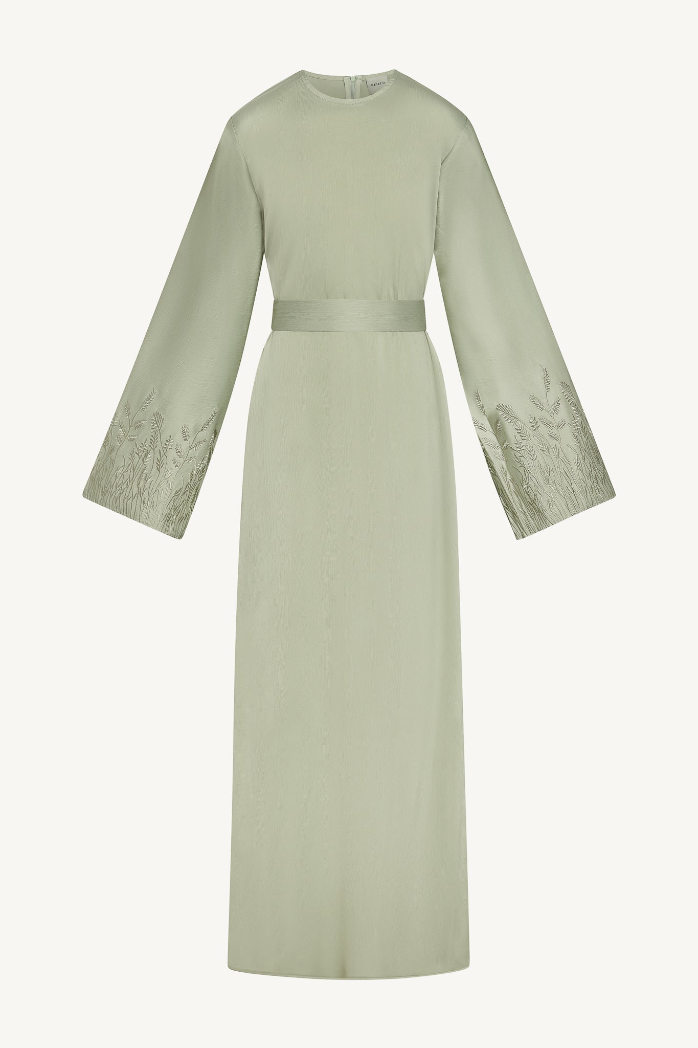 Ascia Embroidered Dress (Girls) - Pistachio Abayas Veiled 