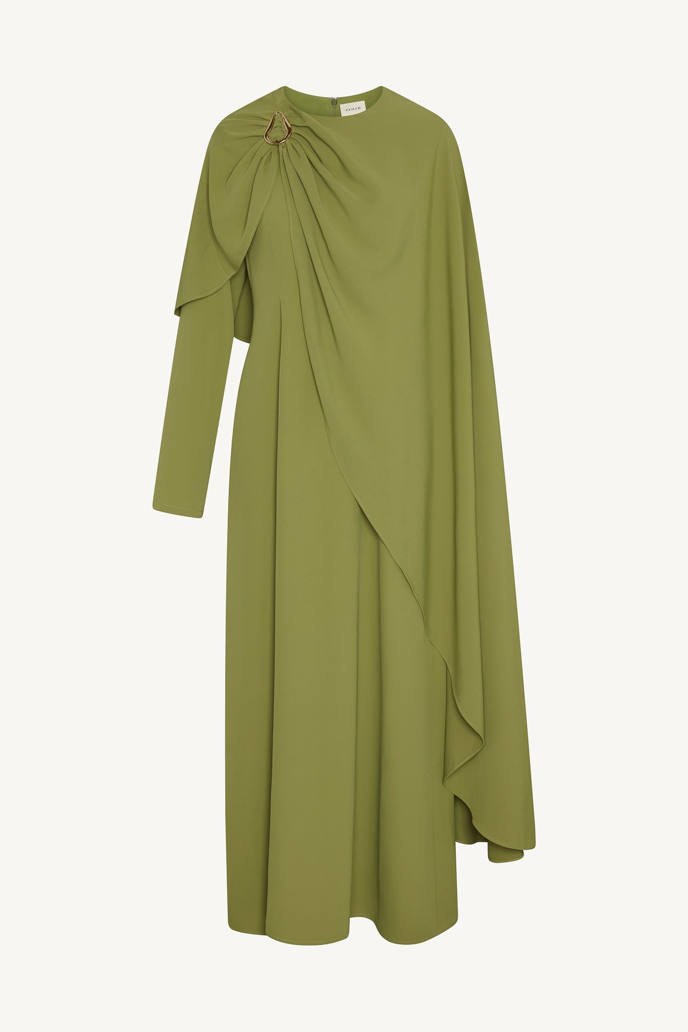Asymmetric Cape Maxi Dress - Fern Abayas Veiled 