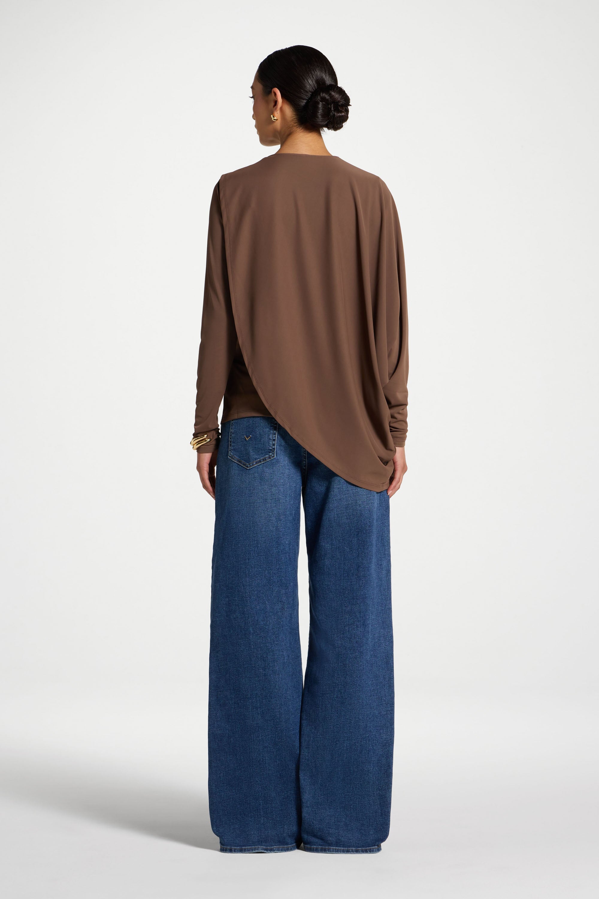 Asymmetric Cape Top - Coffee Quartz Abayas Veiled 