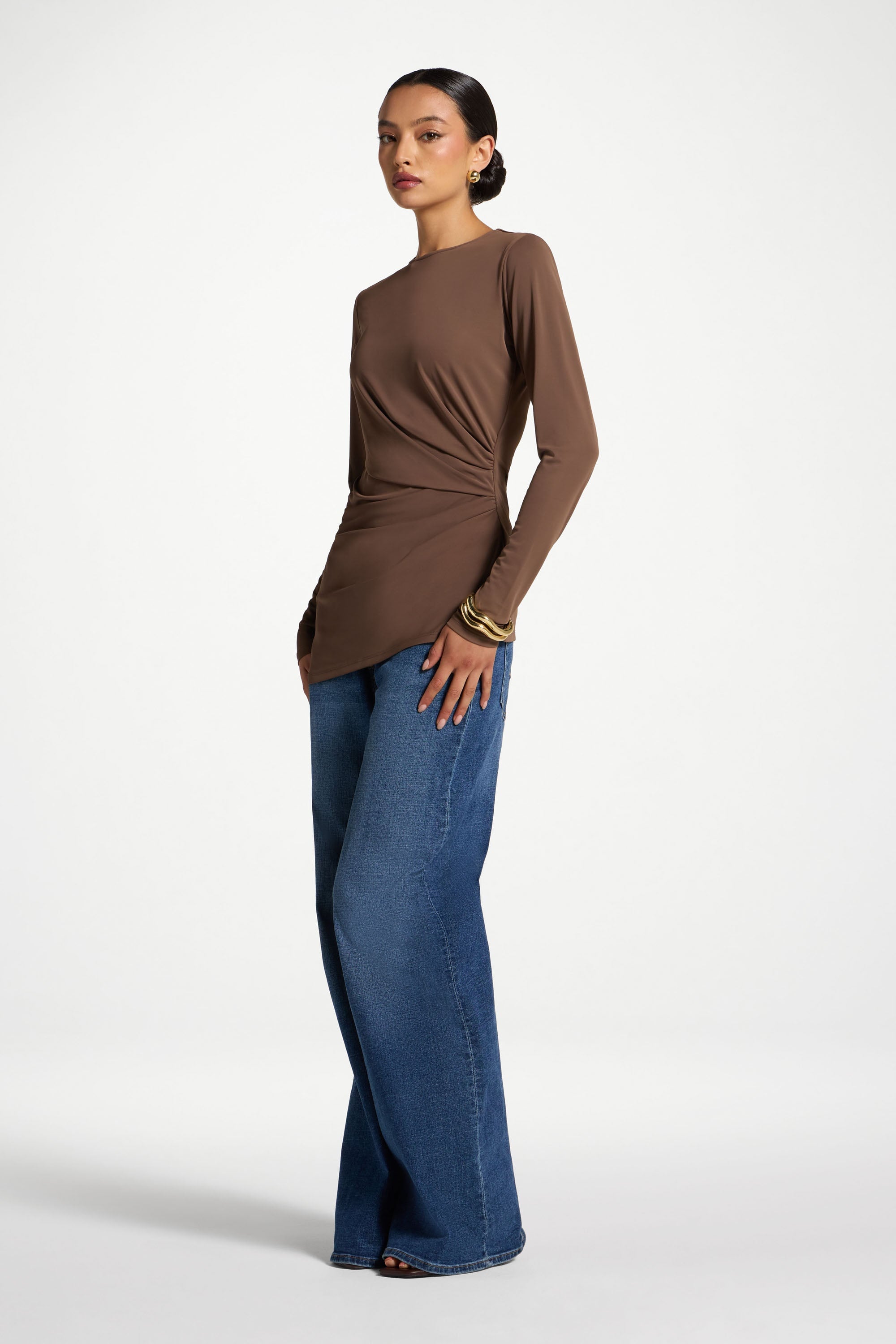 Asymmetric Cape Top - Coffee Quartz Abayas Veiled 