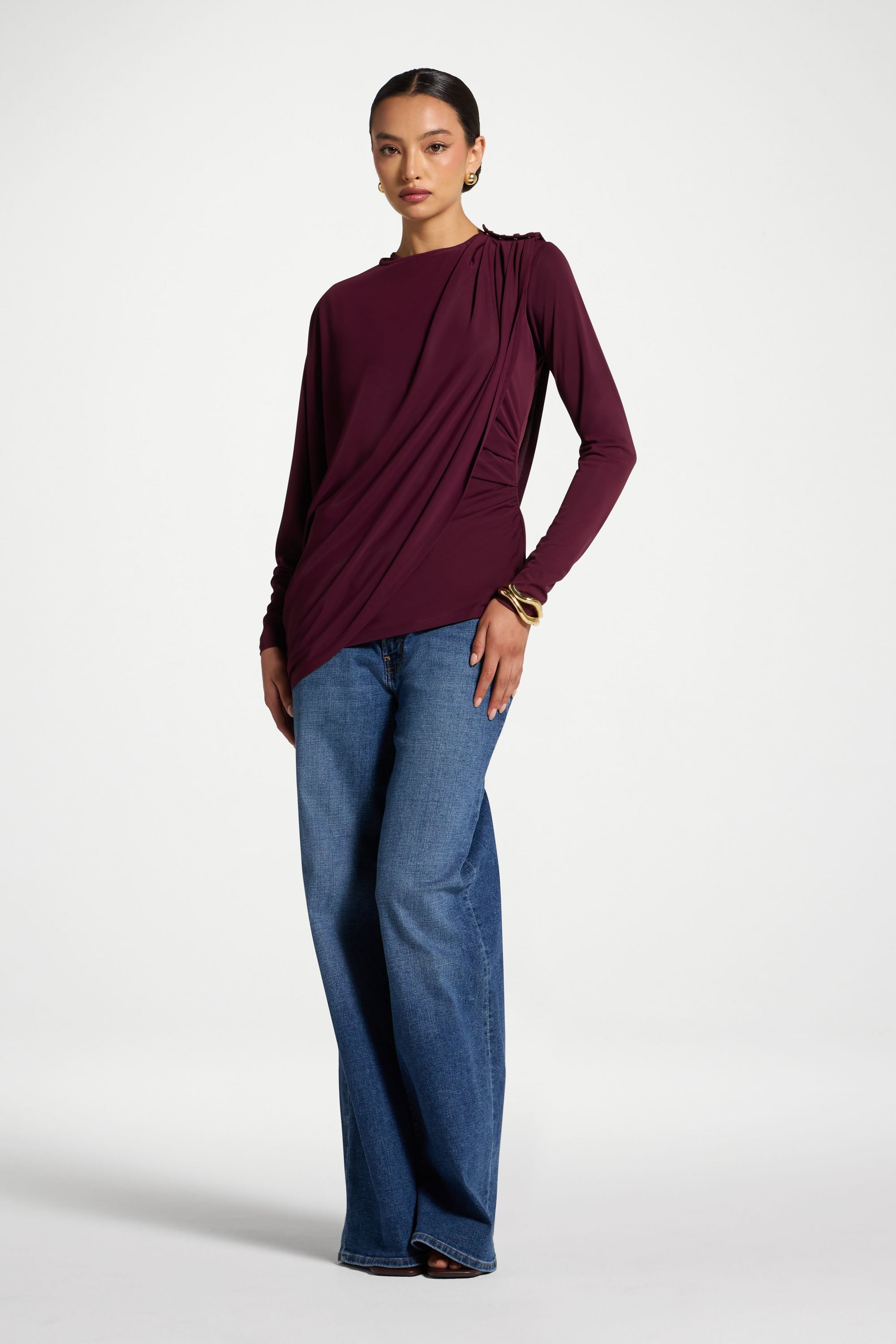 Asymmetric Cape Top - Fig Abayas Veiled 