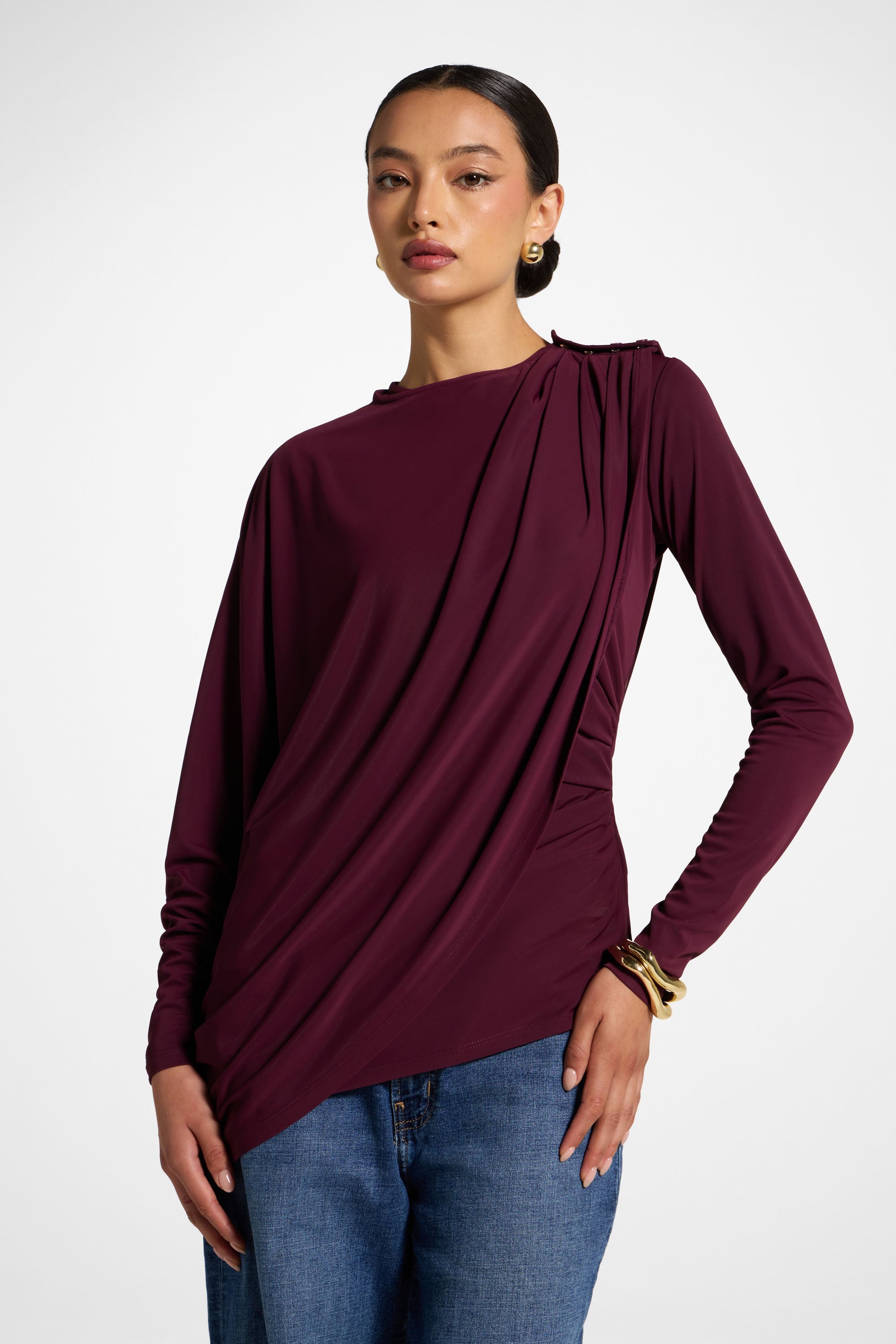 Asymmetric Cape Top - Fig Abayas Veiled 