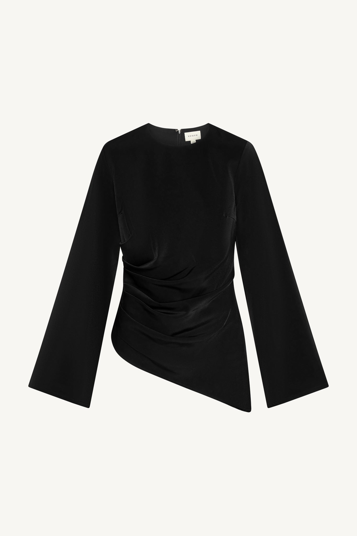 Asymmetric Drape Top - Black Abayas Veiled 