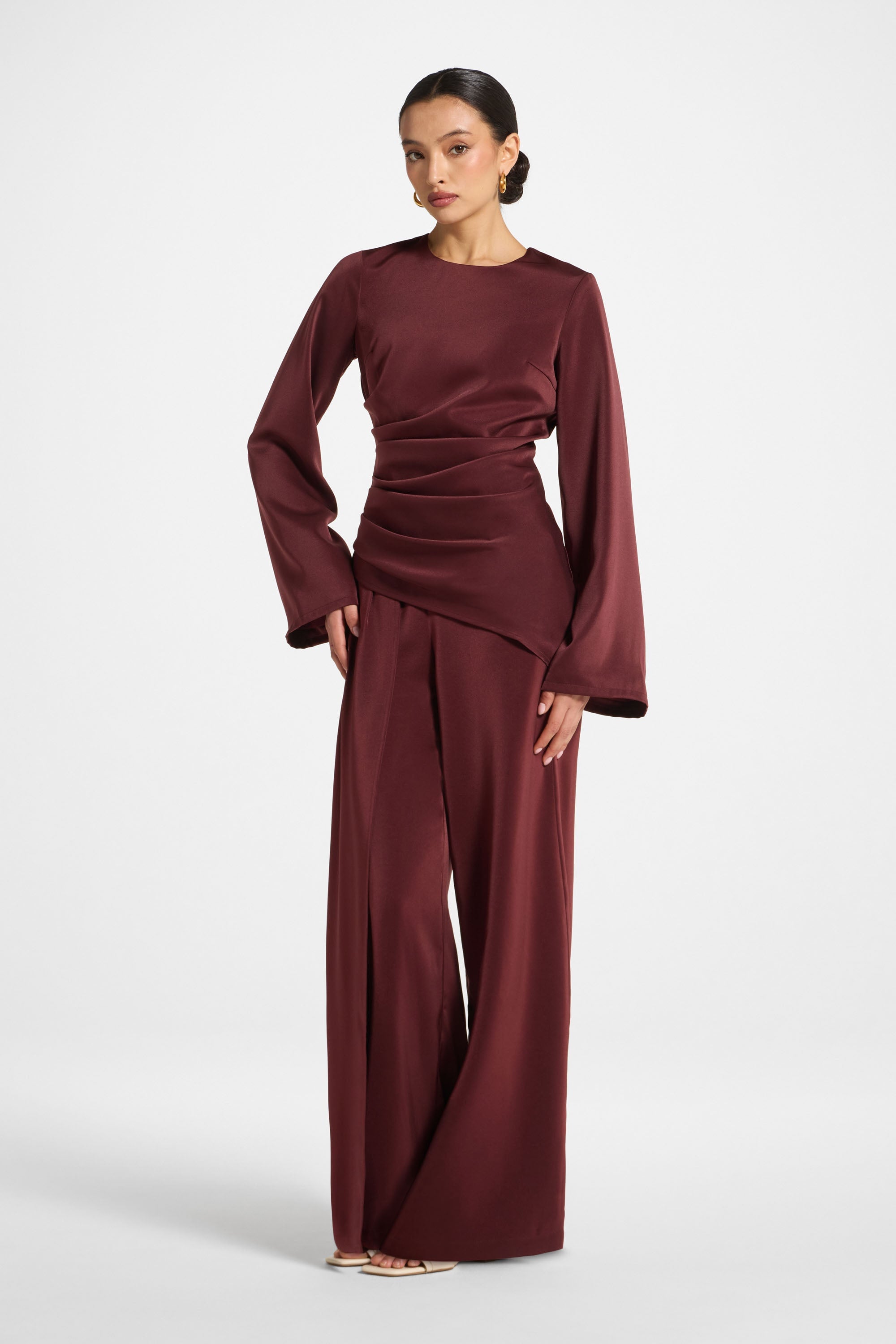 Asymmetric Drape Top - Fig Abayas Veiled 
