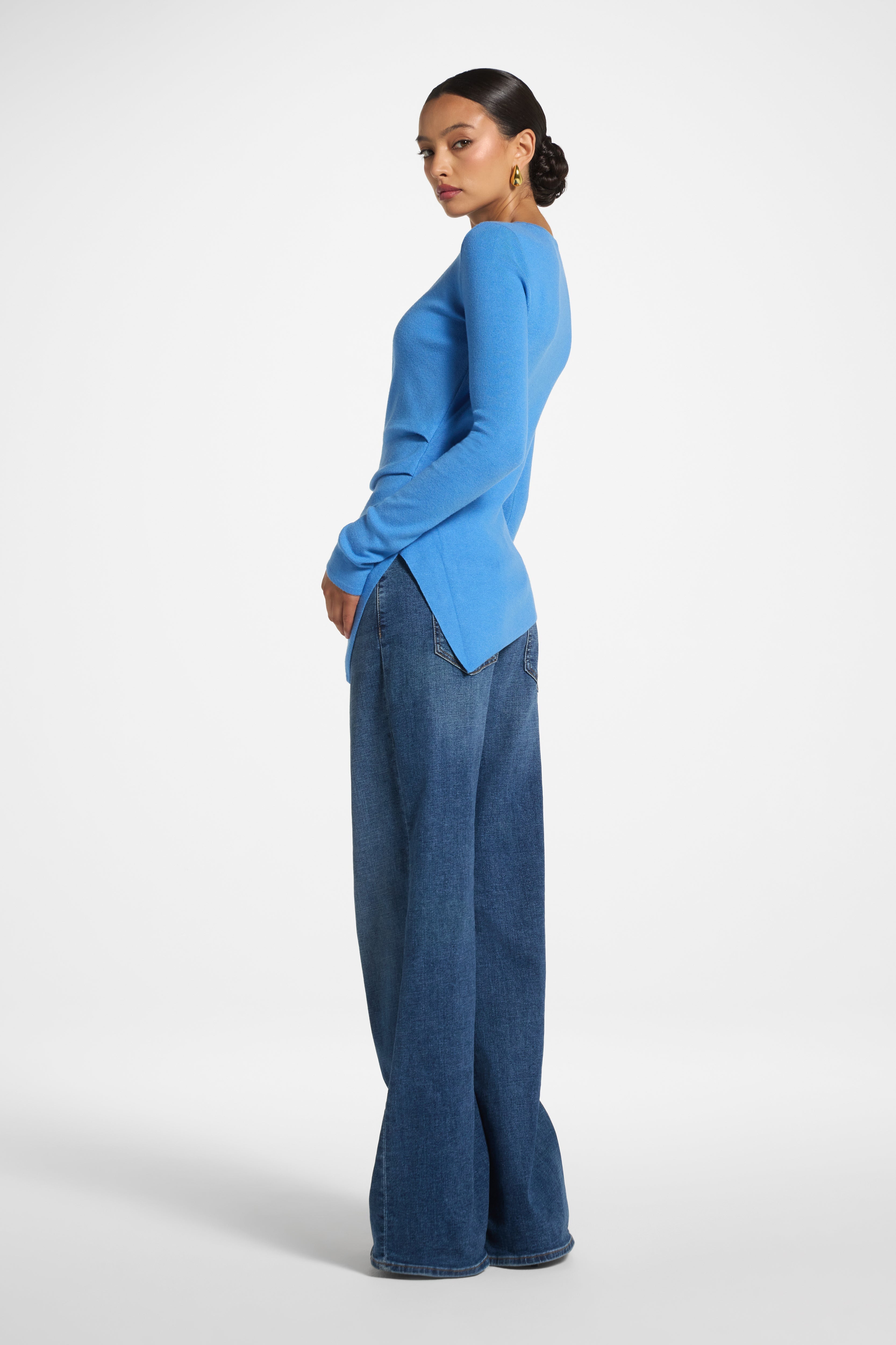 Asymmetric Knit Top - Marina Veiled 