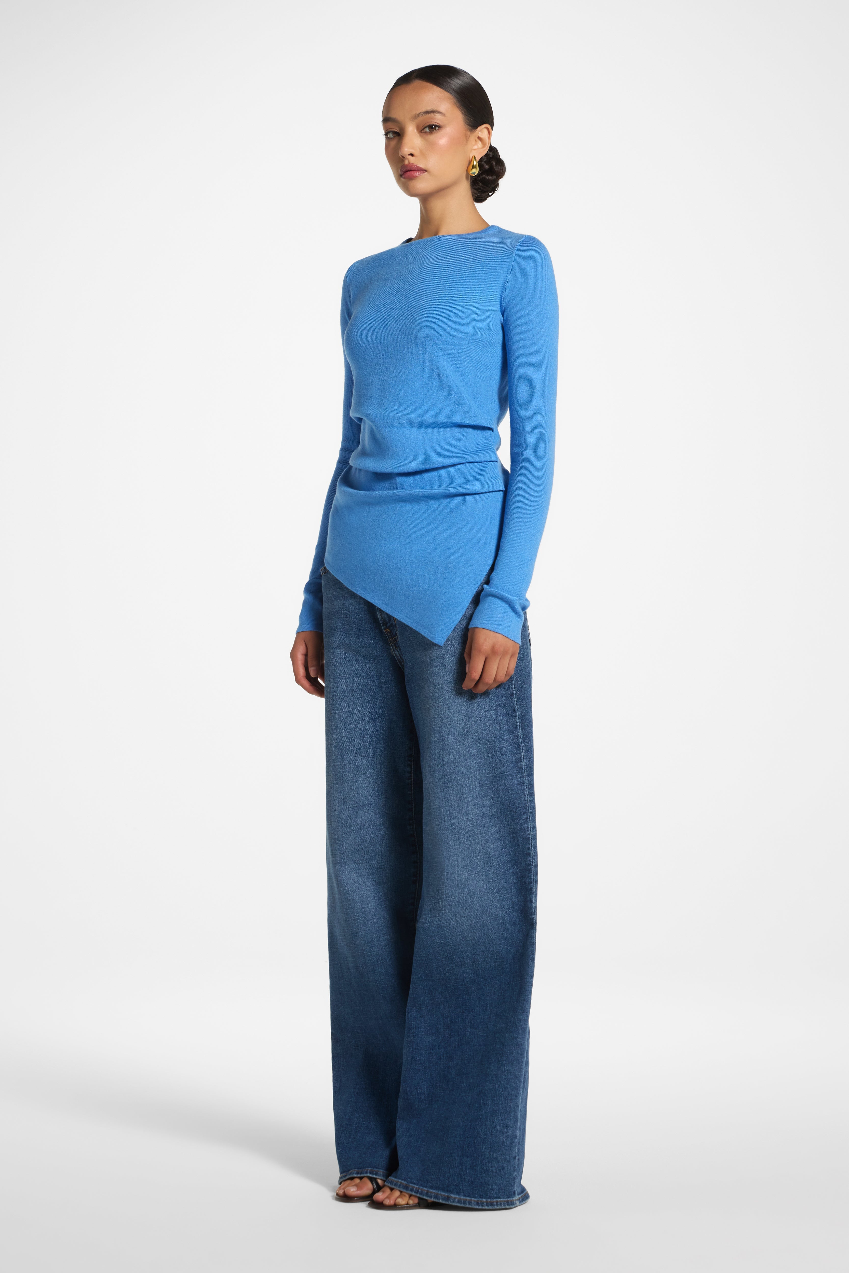 Asymmetric Knit Top - Marina Veiled 