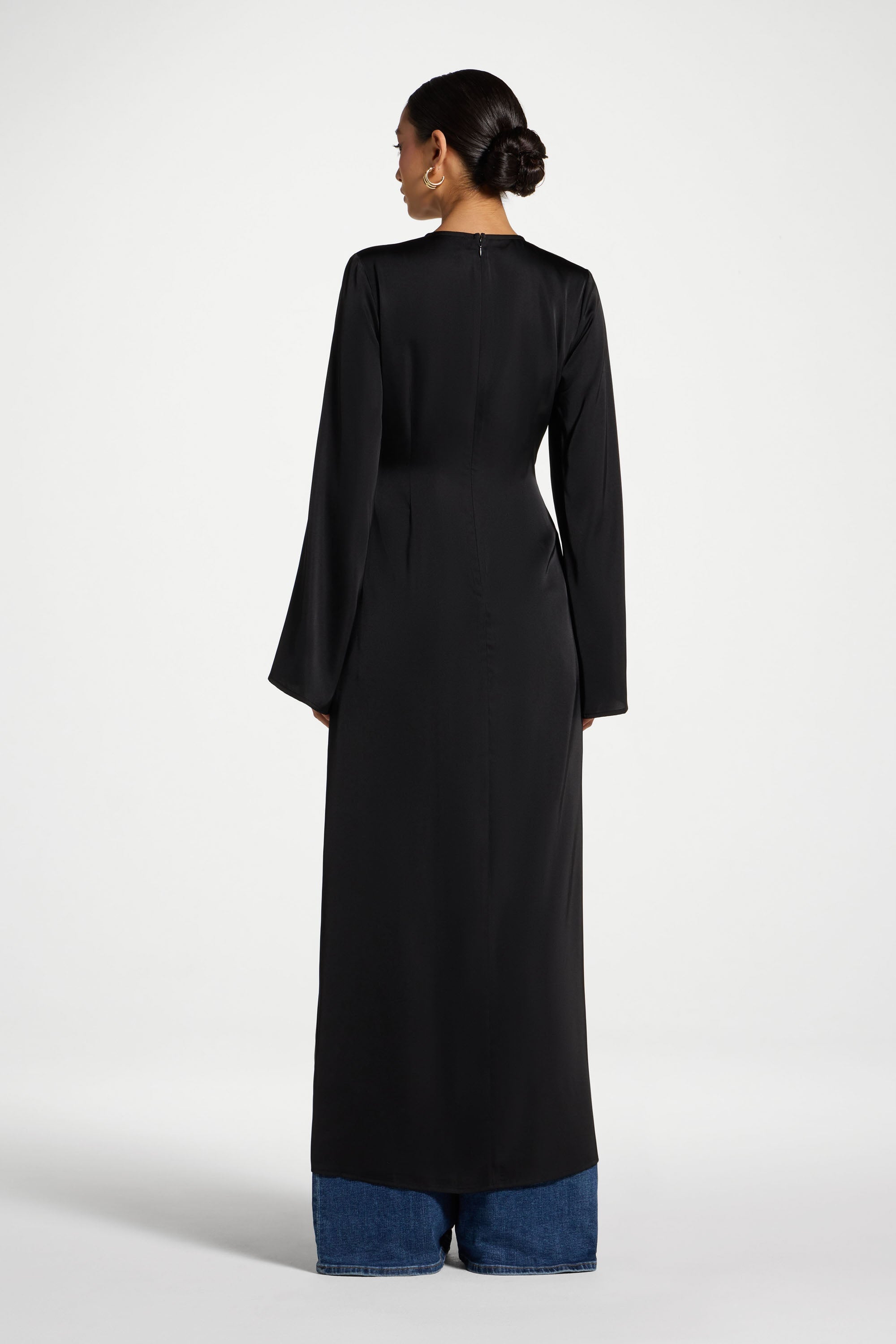 Asymmetric Midi Top - Black Abayas Veiled 