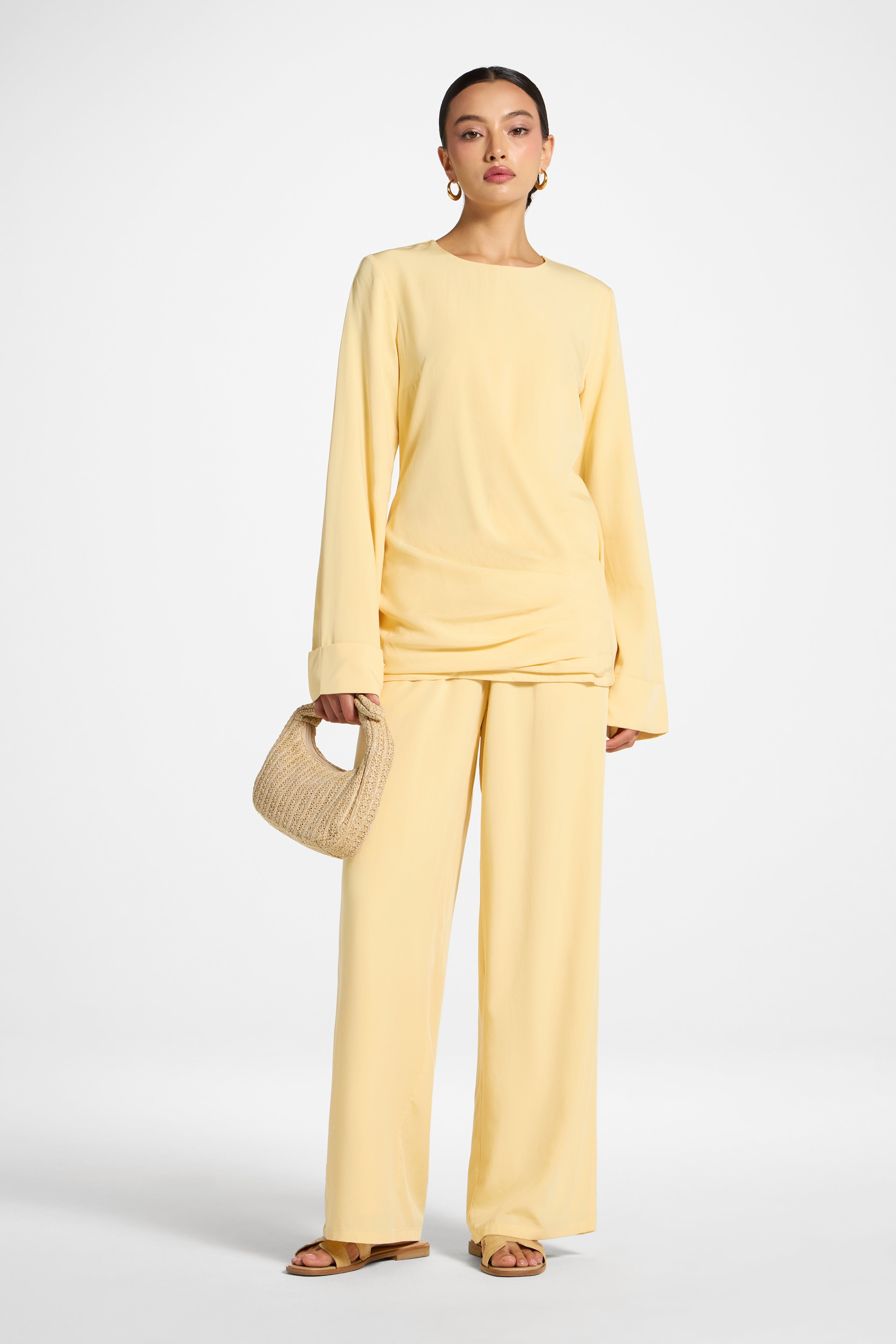 Asymmetric Pleated Top - Banana Abayas Veiled 