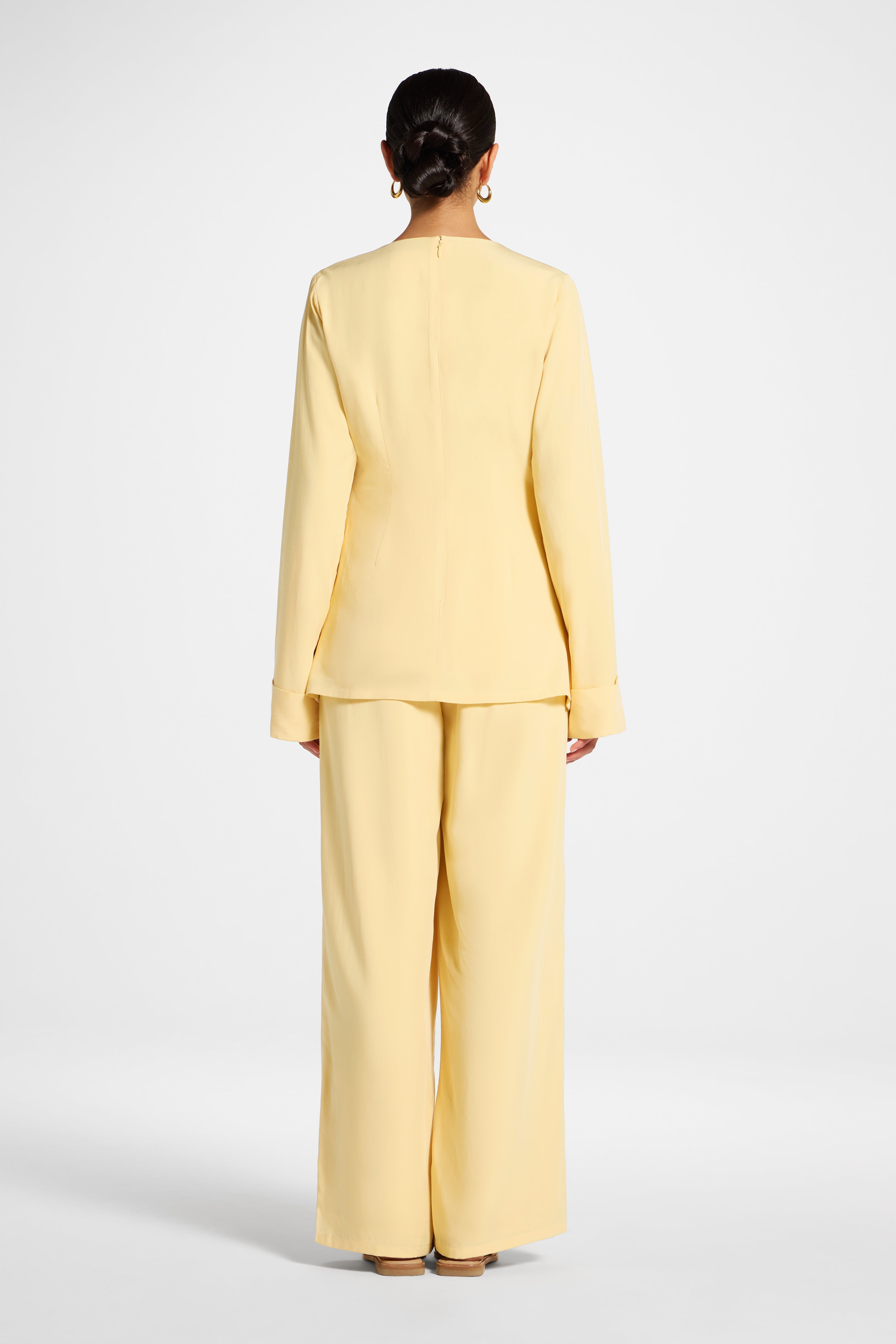 Asymmetric Pleated Top - Banana Abayas Veiled 