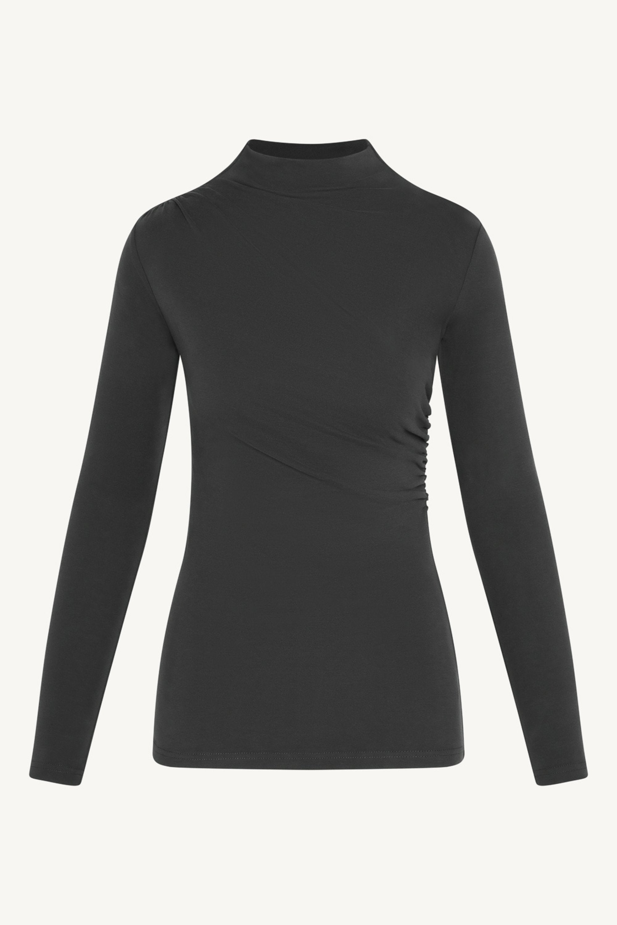 Asymmetric Ribbed Top - Iron Abayas Veiled 