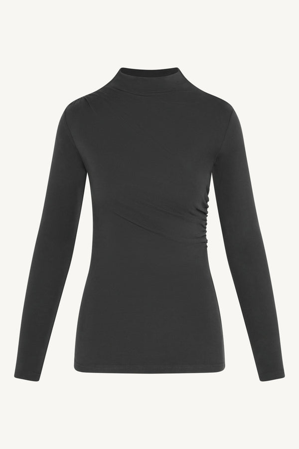 Asymmetric Ribbed Top - Iron Abayas Veiled 