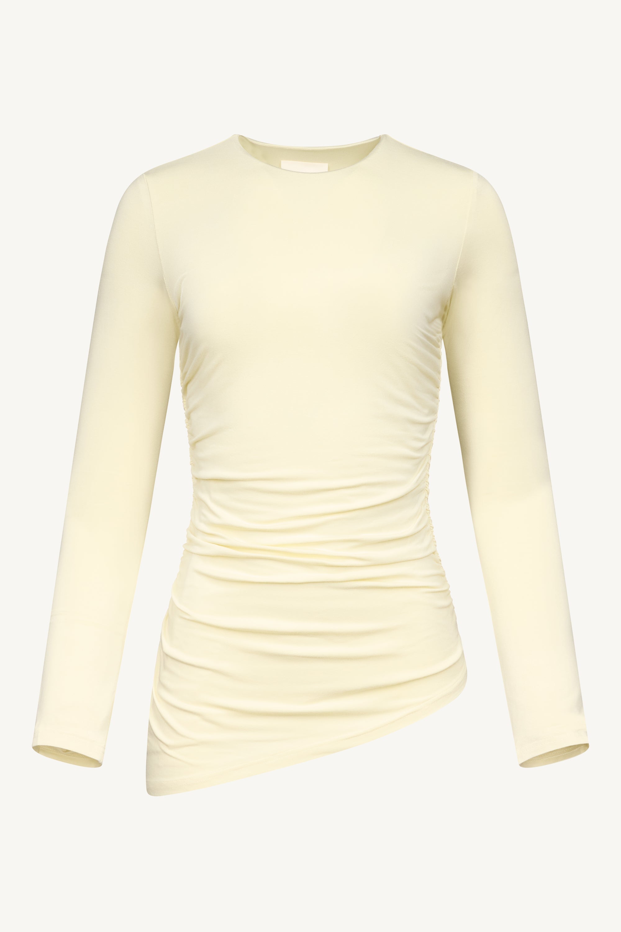 Asymmetric Rouched Jersey Top - Butter Dresses Veiled 