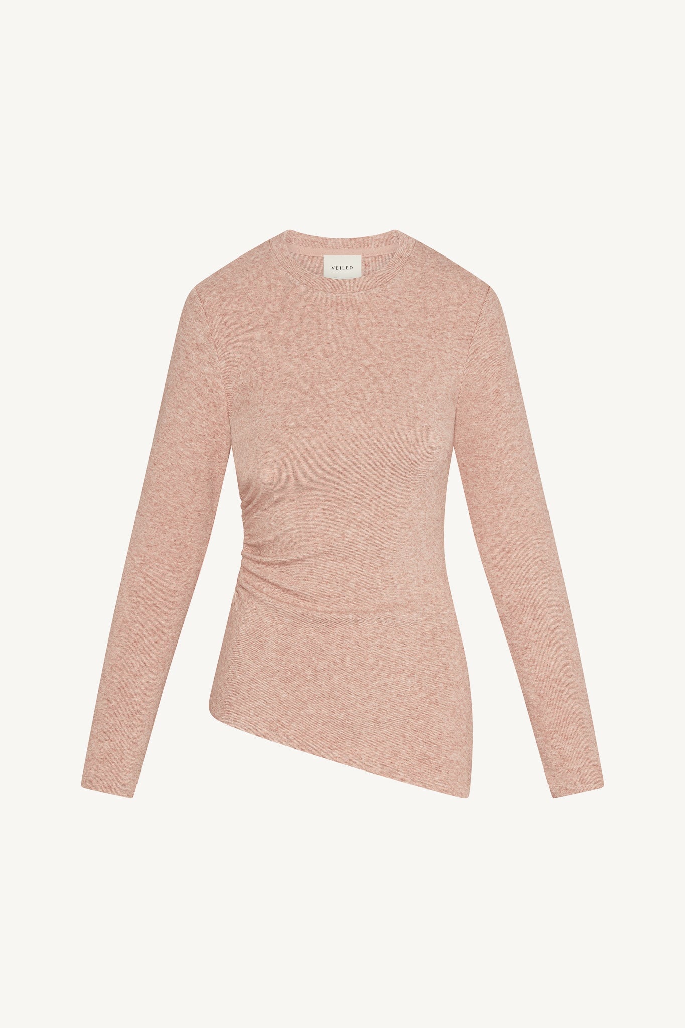 Asymmetric Rouched Top - Rose Abayas Veiled 