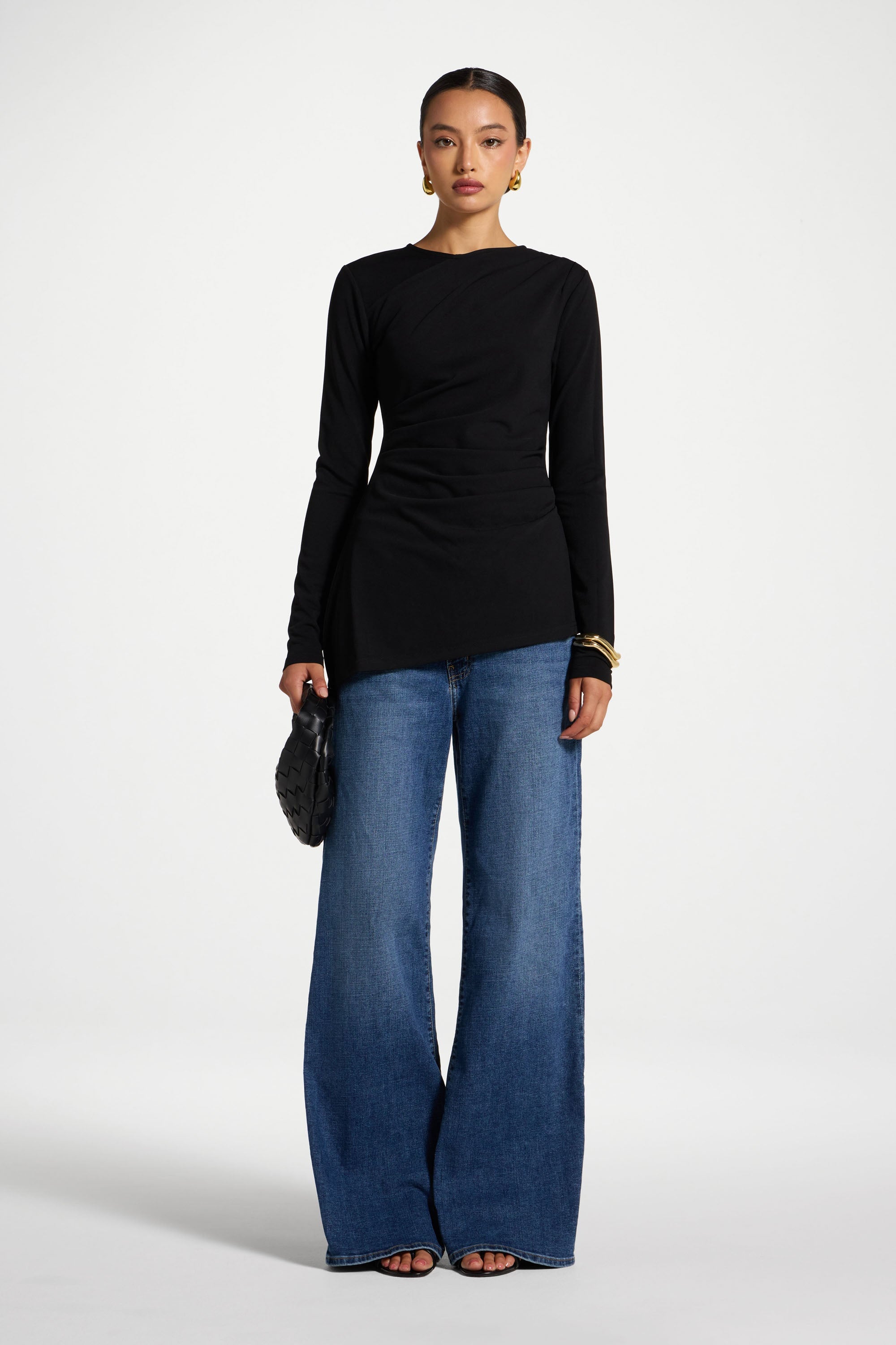 Asymmetric Stretch Top - Black Abayas Veiled 