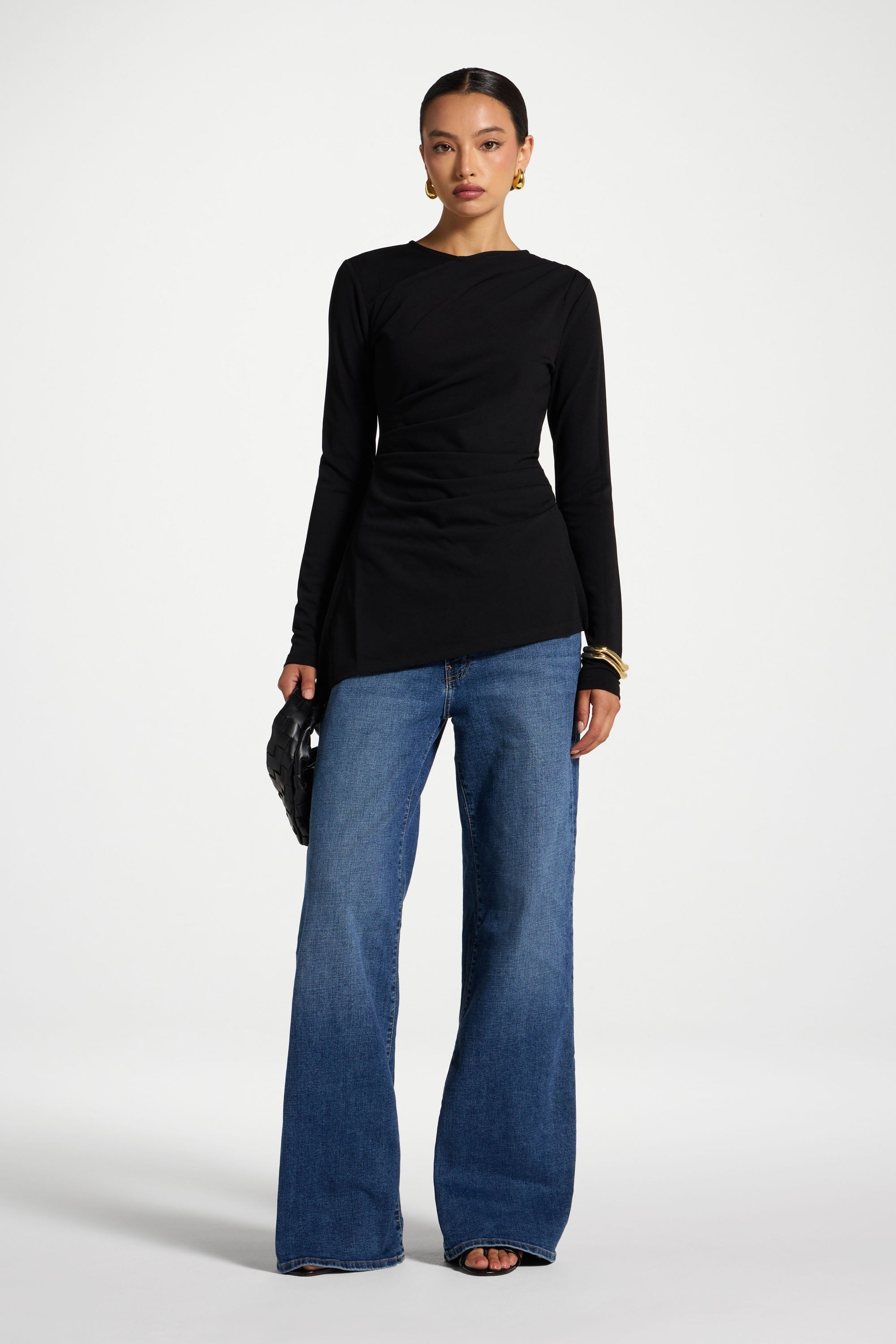 Asymmetric Stretch Top - Black Abayas Veiled 