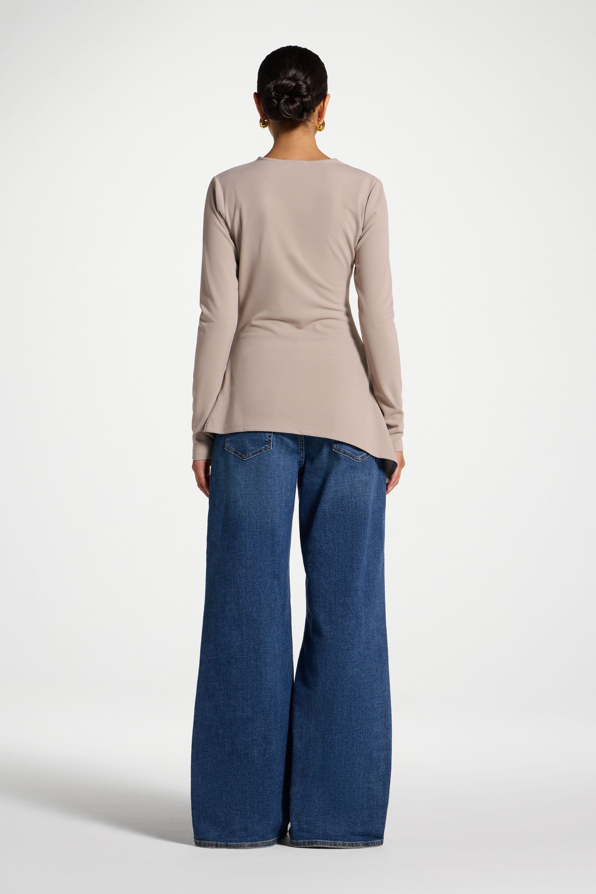 Asymmetric Stretch Top - Moon Rock Abayas Veiled 