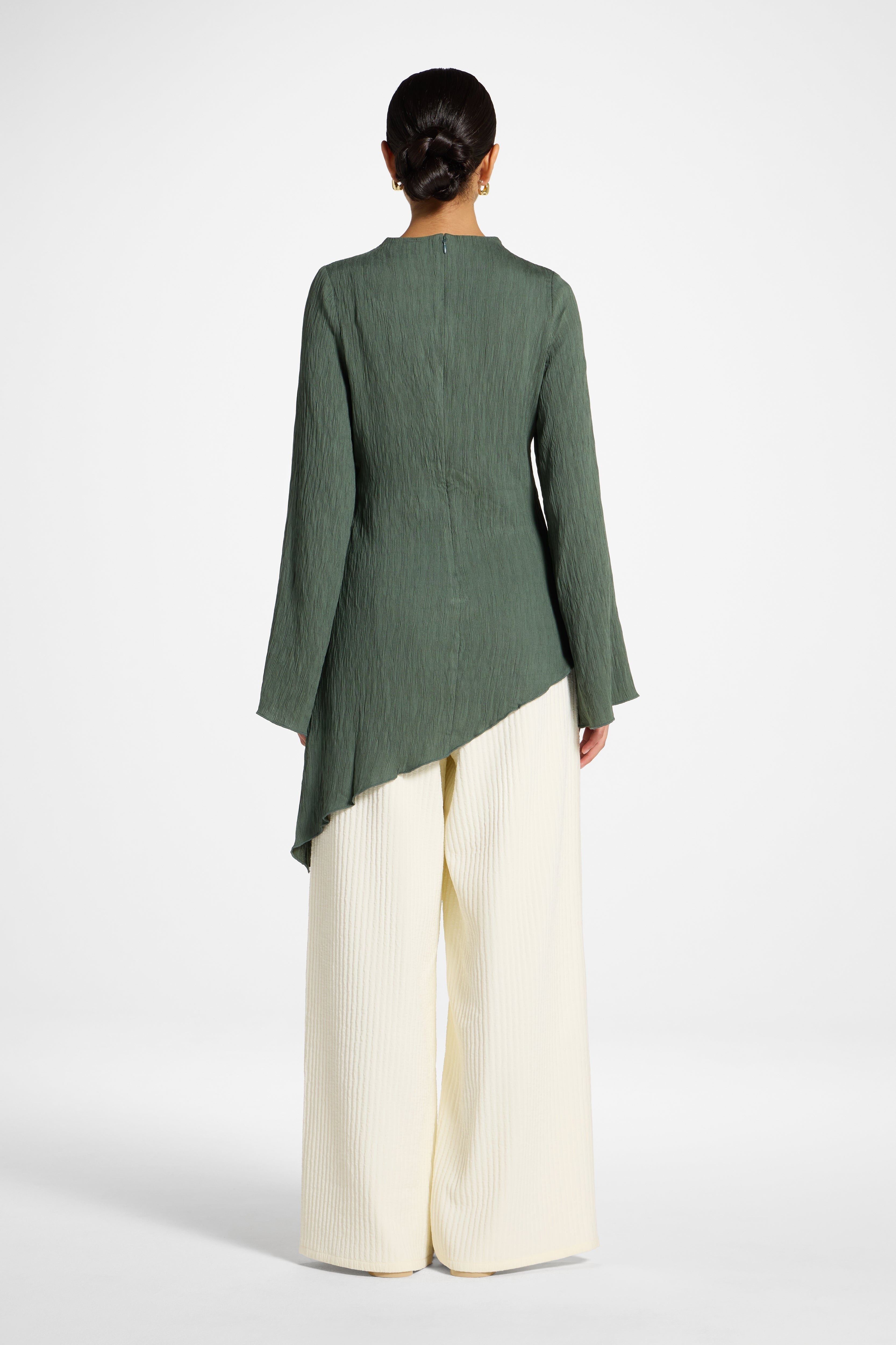 Asymmetric Textured Top - Basil Abayas Veiled 