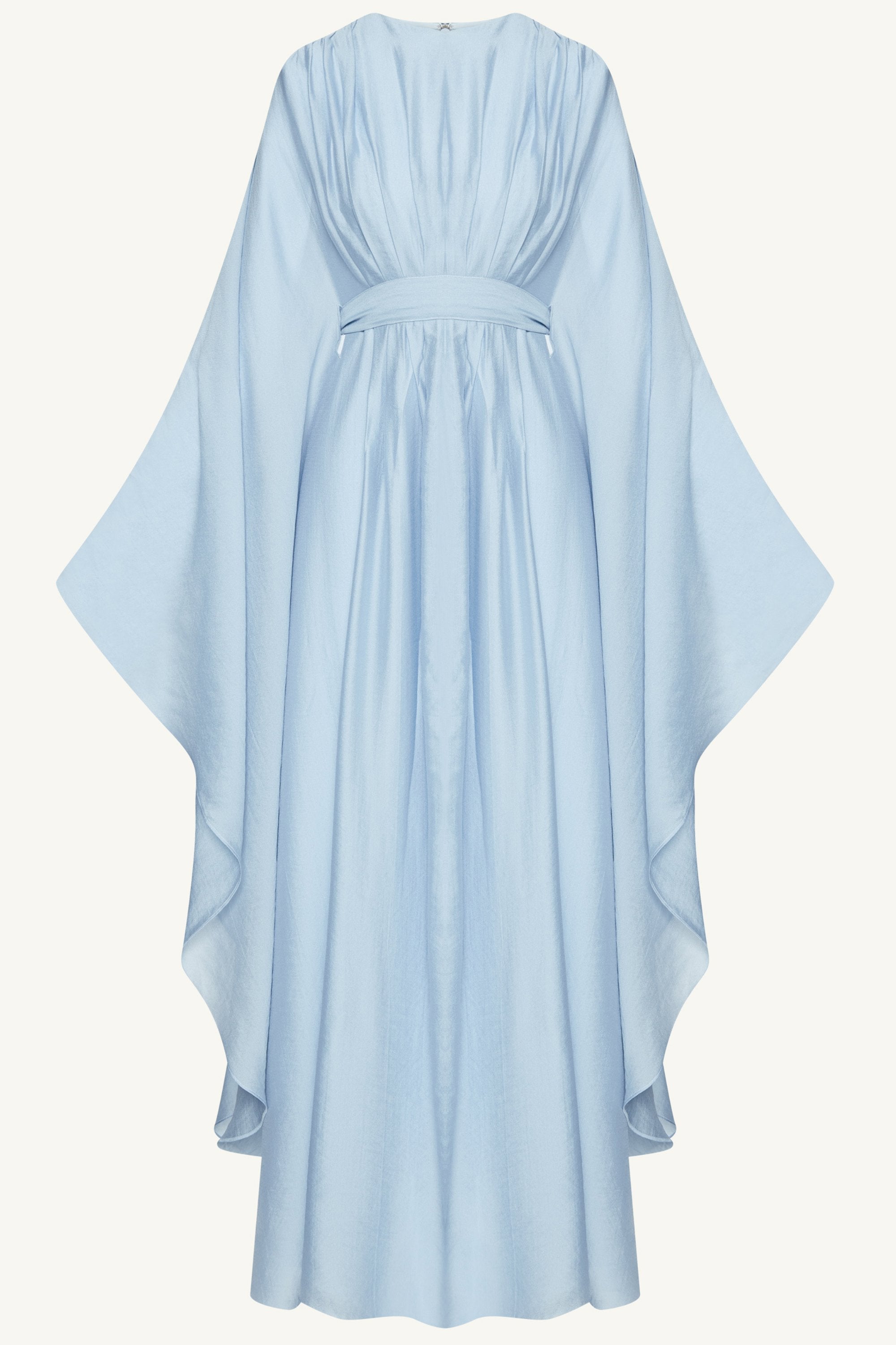 Aura Pleated Maxi Dress - Powder Blue Abayas Veiled 