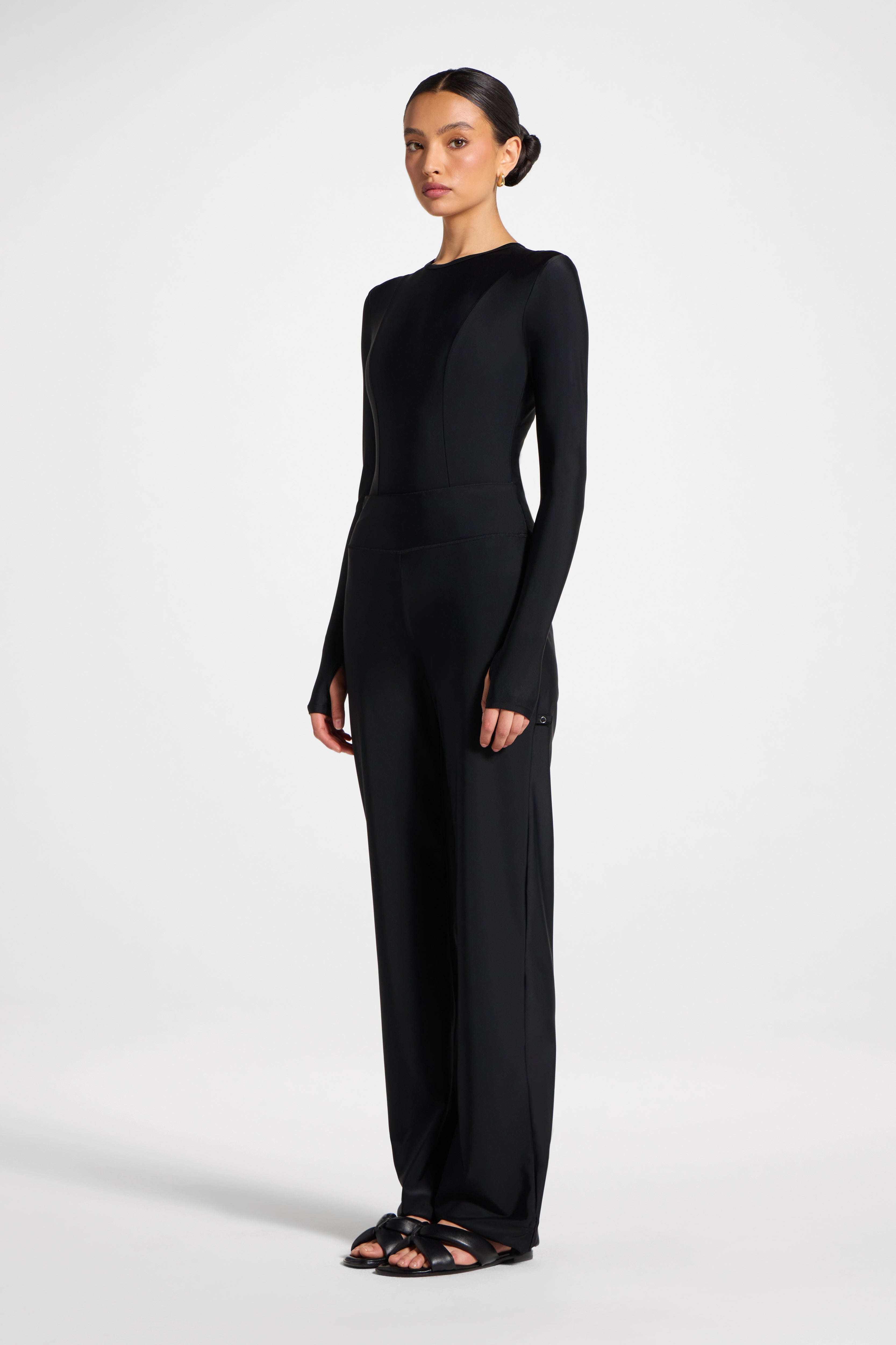 Back Zip Swimsuit - Black Swim Veiled 